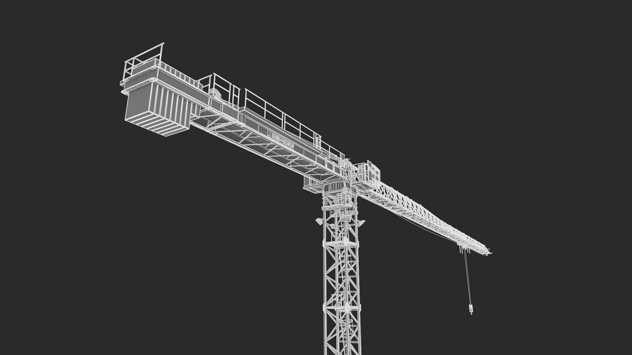 Tower Crane Liebherr 250 EC-B 12 Litronic 3D model_42