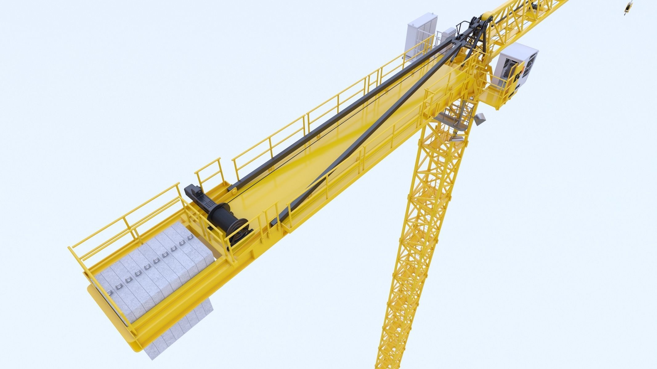Tower Crane Liebherr 250 EC-B 12 Litronic 3D model_24