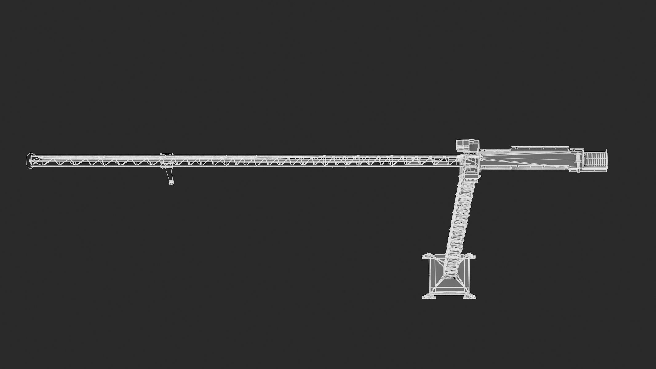 Tower Crane Liebherr 250 EC-B 12 Litronic 3D model_34