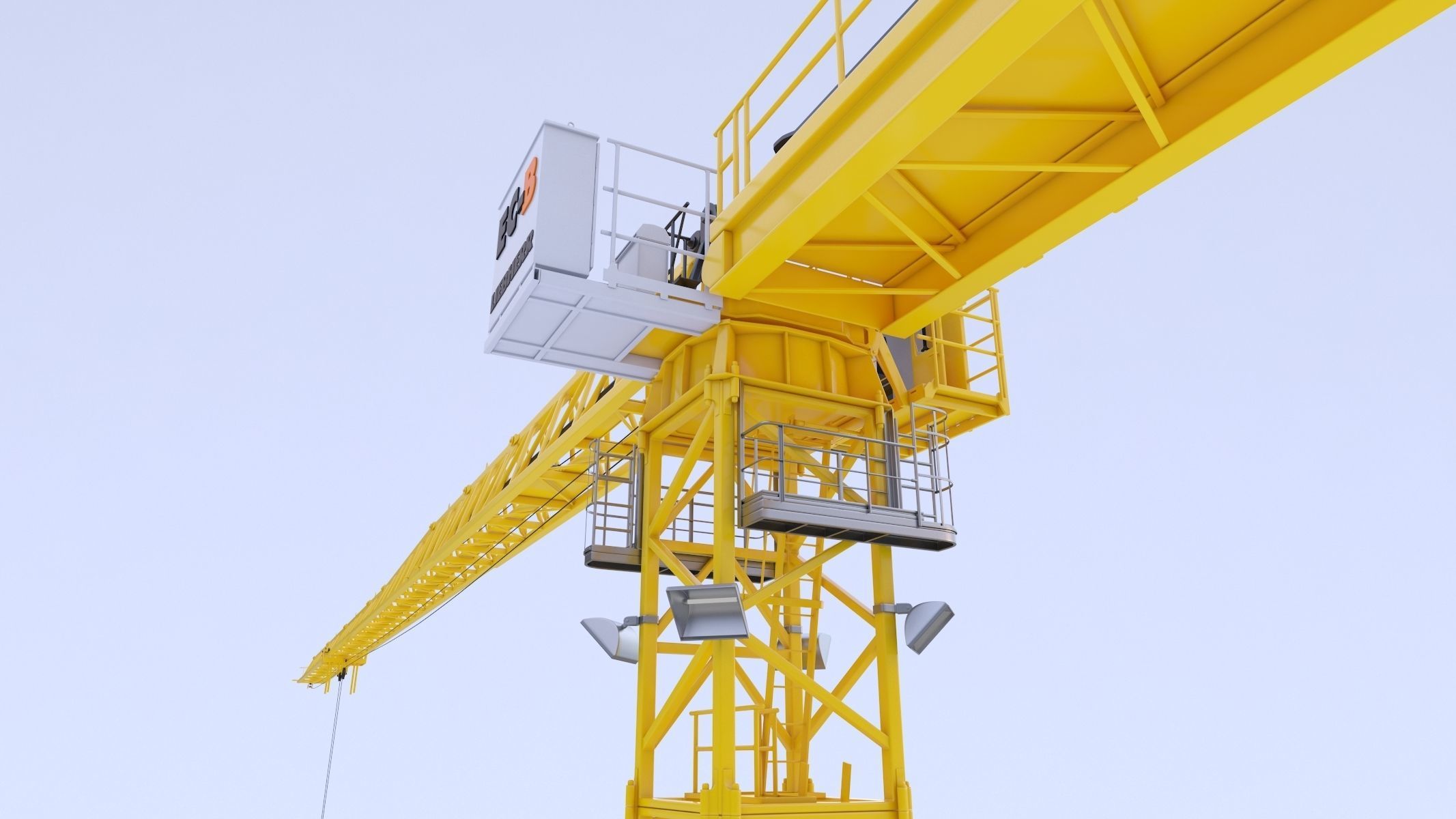 Tower Crane Liebherr 250 EC-B 12 Litronic 3D model_19