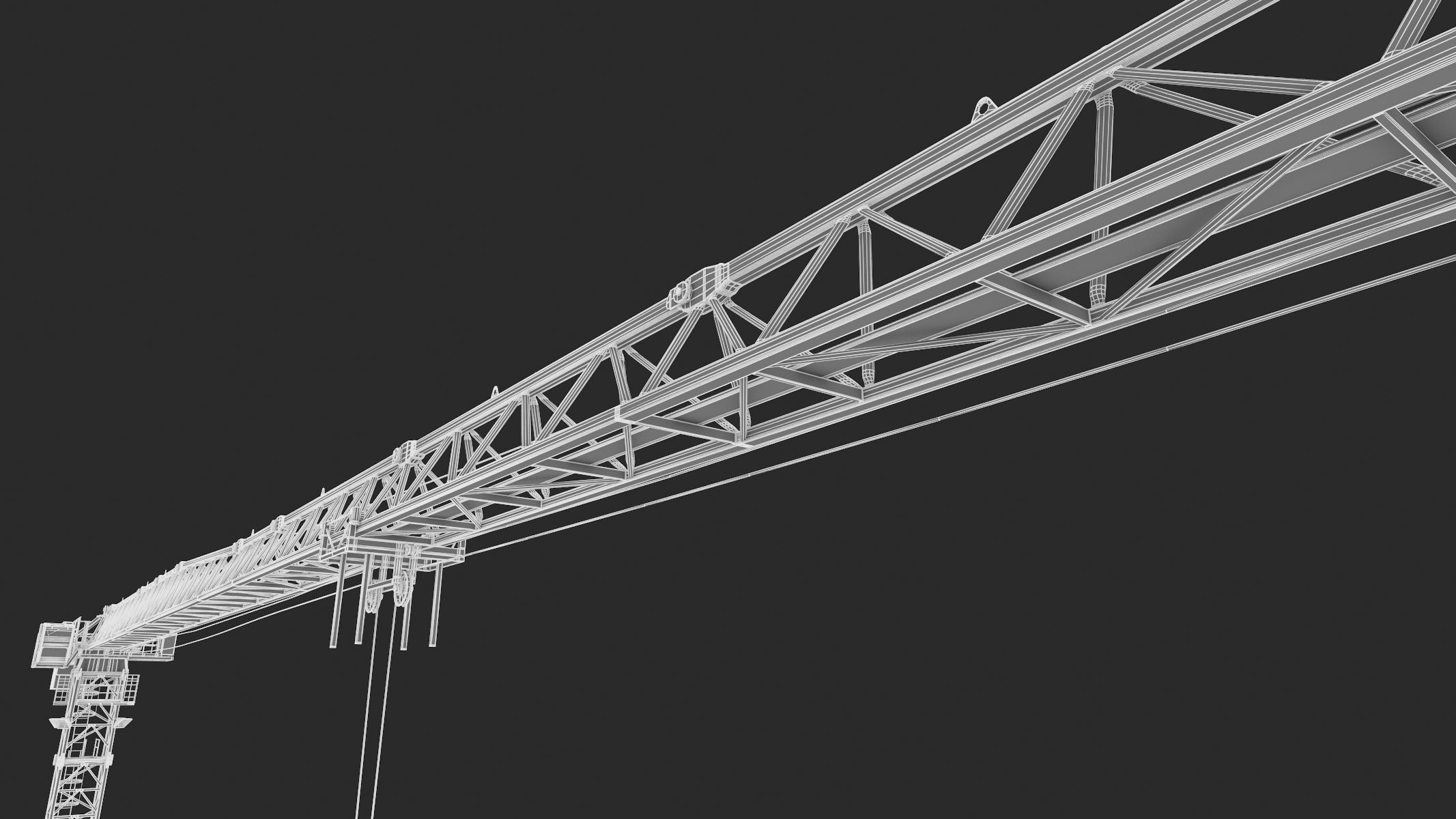 Tower Crane Liebherr 250 EC-B 12 Litronic 3D model_45