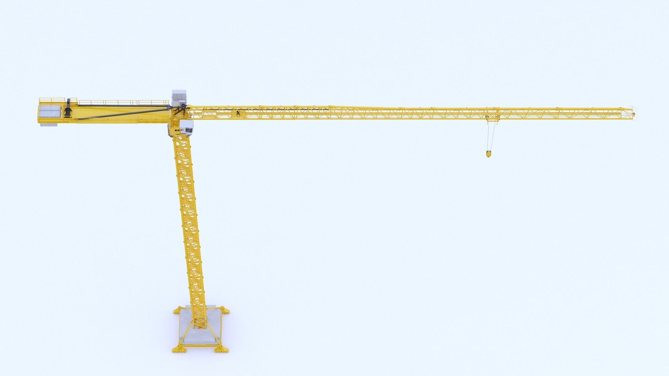 Tower Crane Liebherr 250 EC-B 12 Litronic 3D model_9