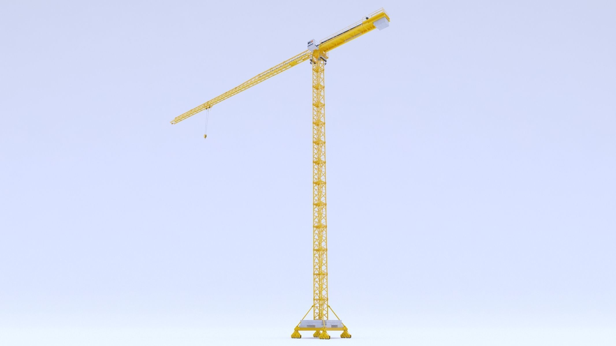 Tower Crane Liebherr 250 EC-B 12 Litronic 3D model_15