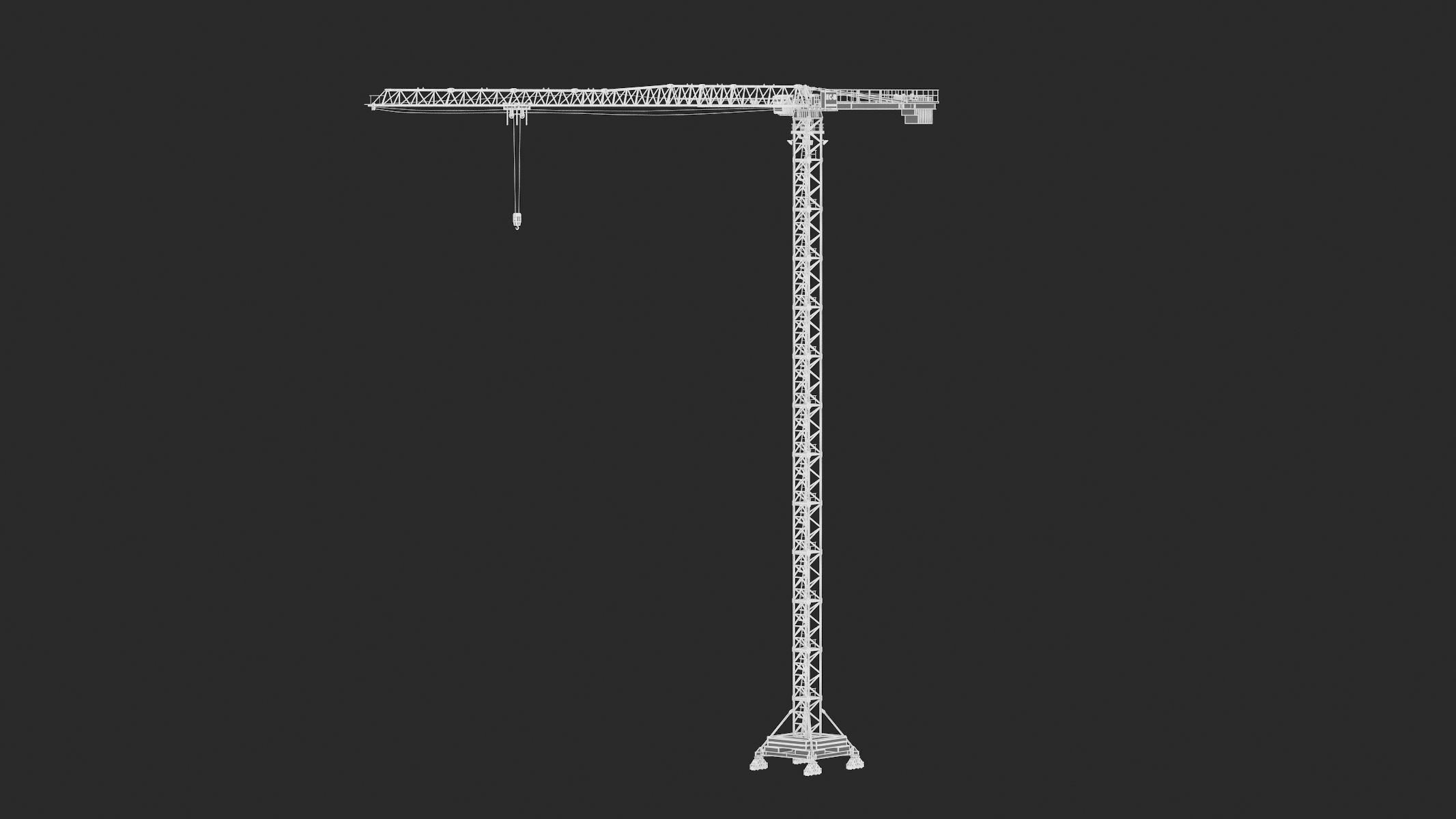 Tower Crane Liebherr 250 EC-B 12 Litronic 3D model_33