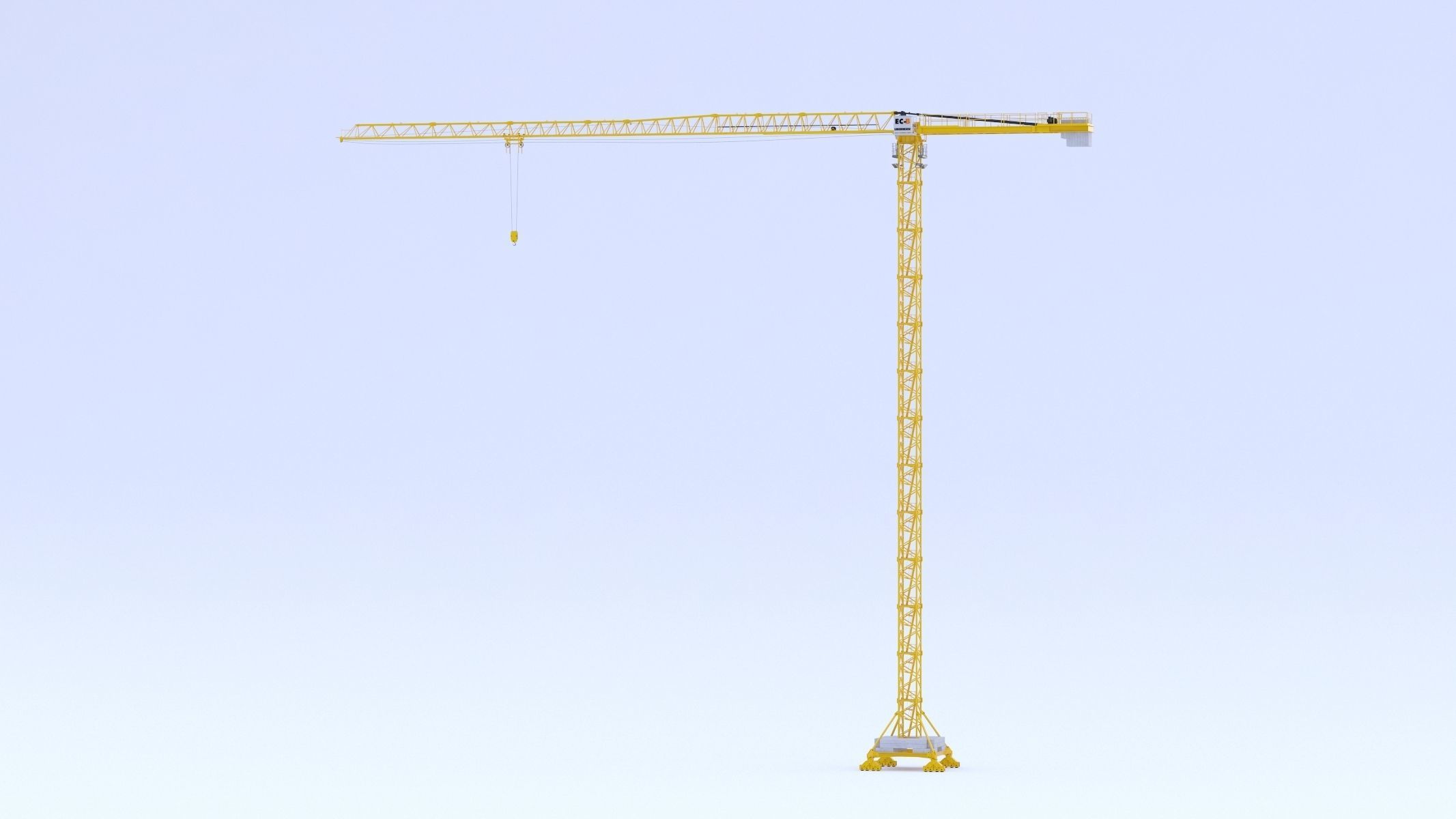 Tower Crane Liebherr 250 EC-B 12 Litronic 3D model_6