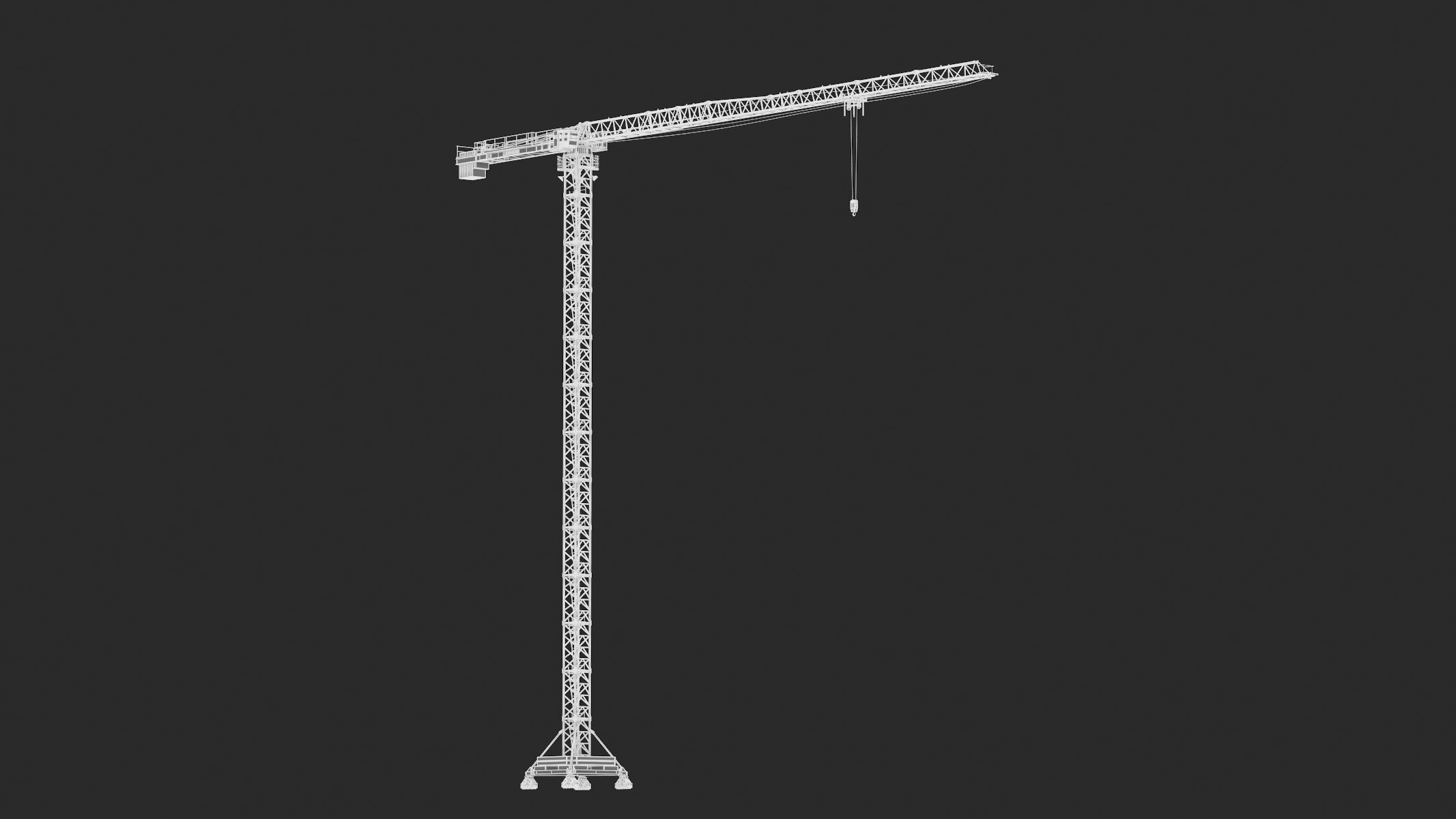 Tower Crane Liebherr 250 EC-B 12 Litronic 3D model_26