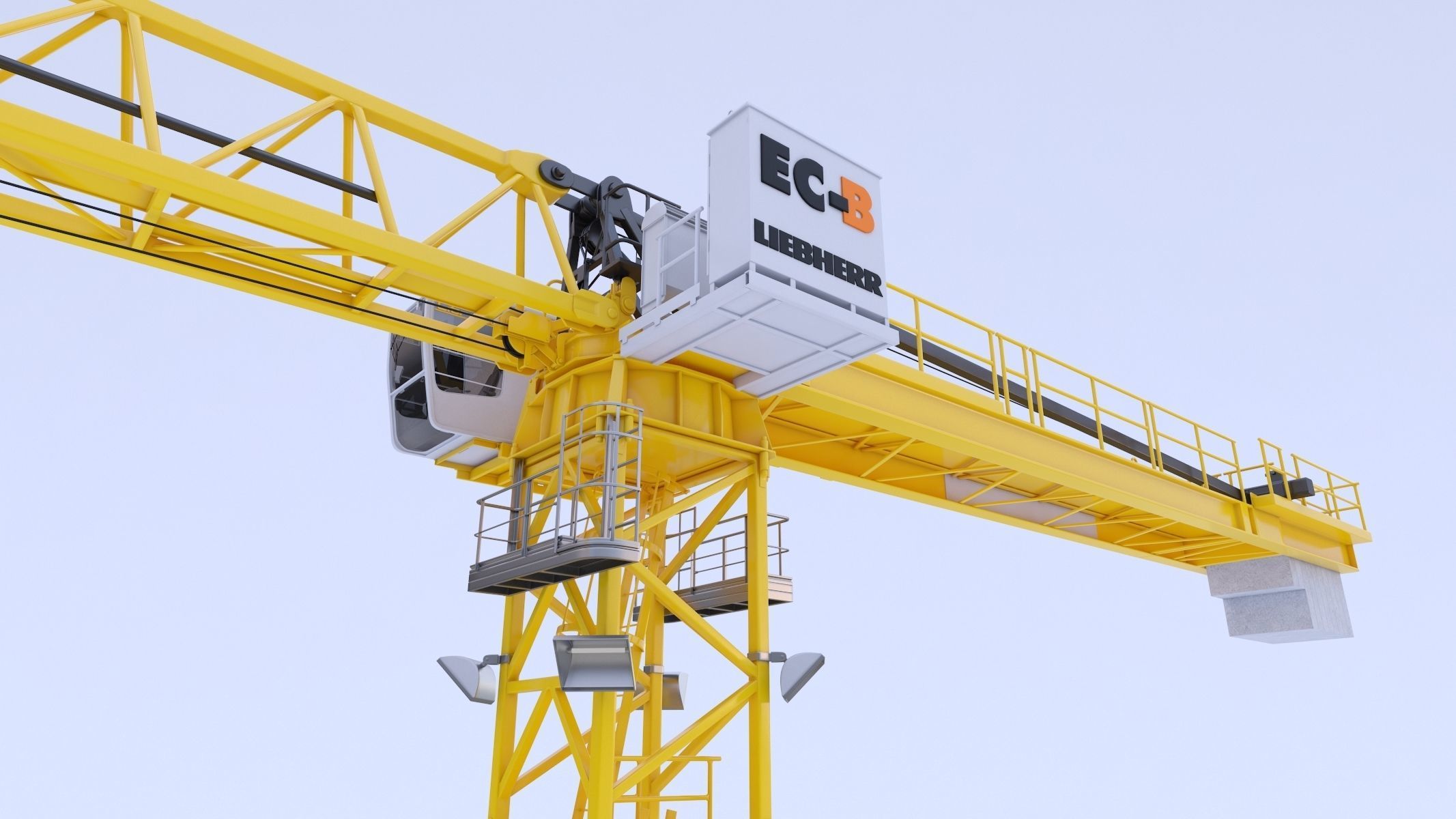 Tower Crane Liebherr 250 EC-B 12 Litronic 3D model_18