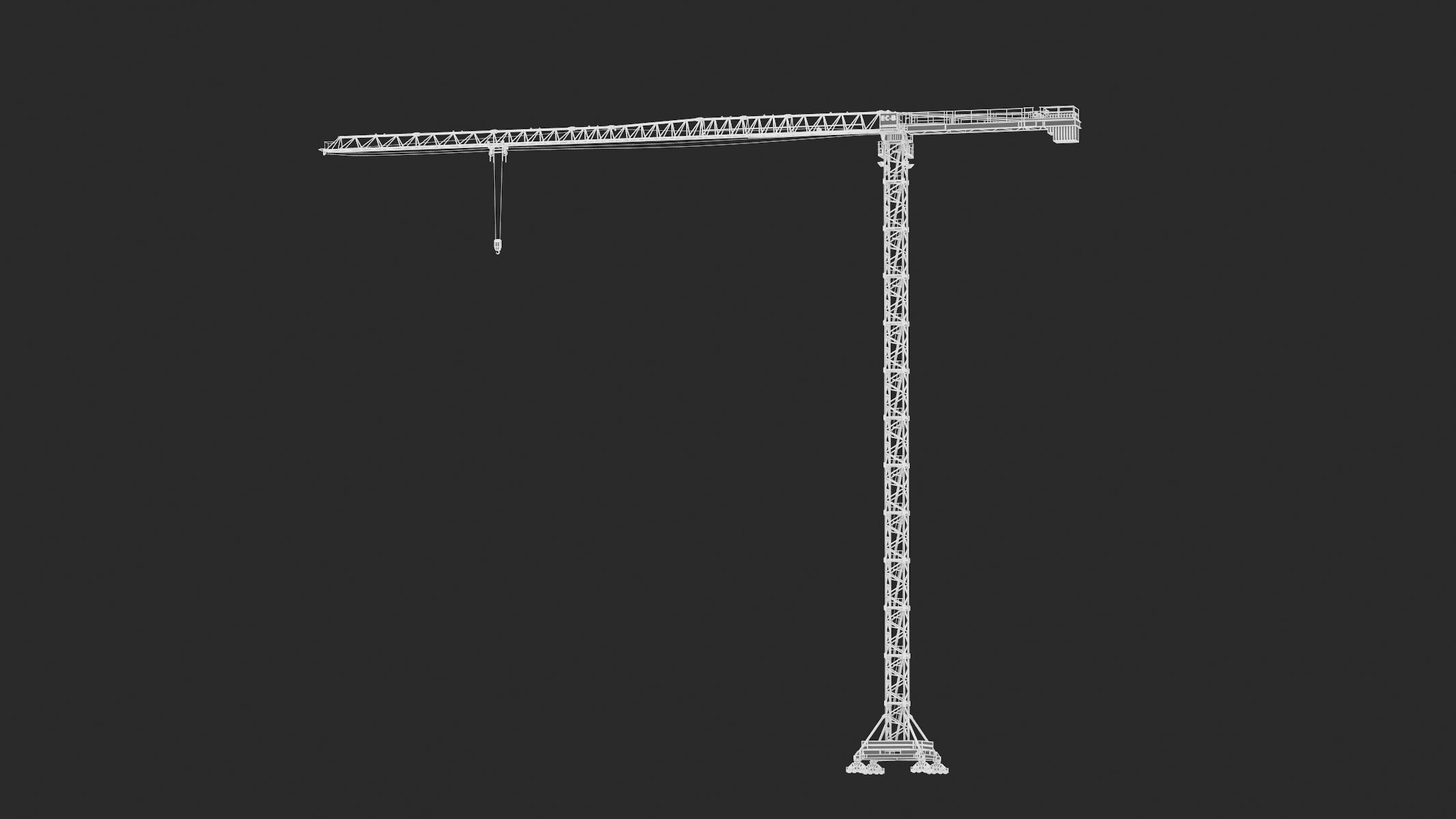 Tower Crane Liebherr 250 EC-B 12 Litronic 3D model_31