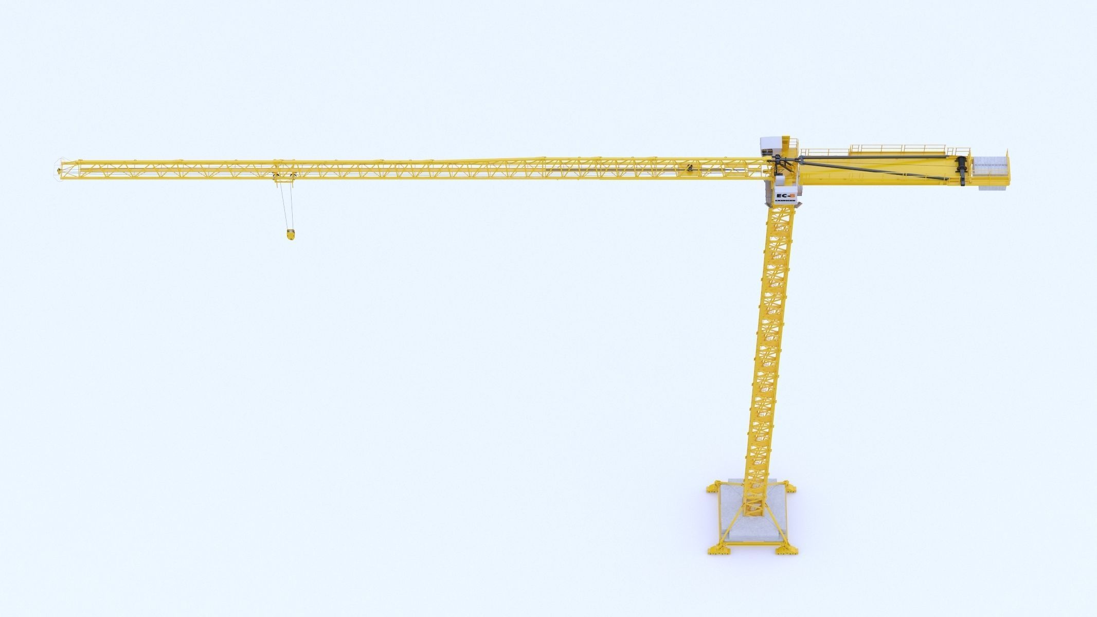 Tower Crane Liebherr 250 EC-B 12 Litronic 3D model_10