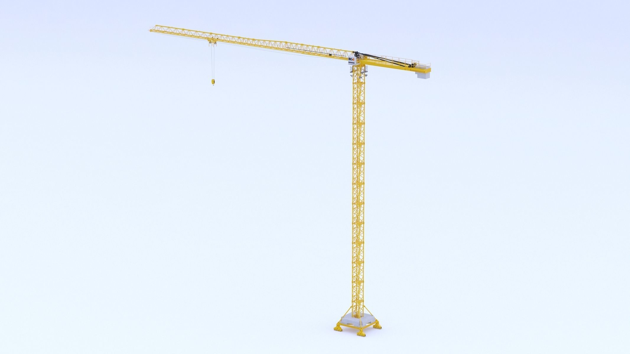 Tower Crane Liebherr 250 EC-B 12 Litronic 3D model_8