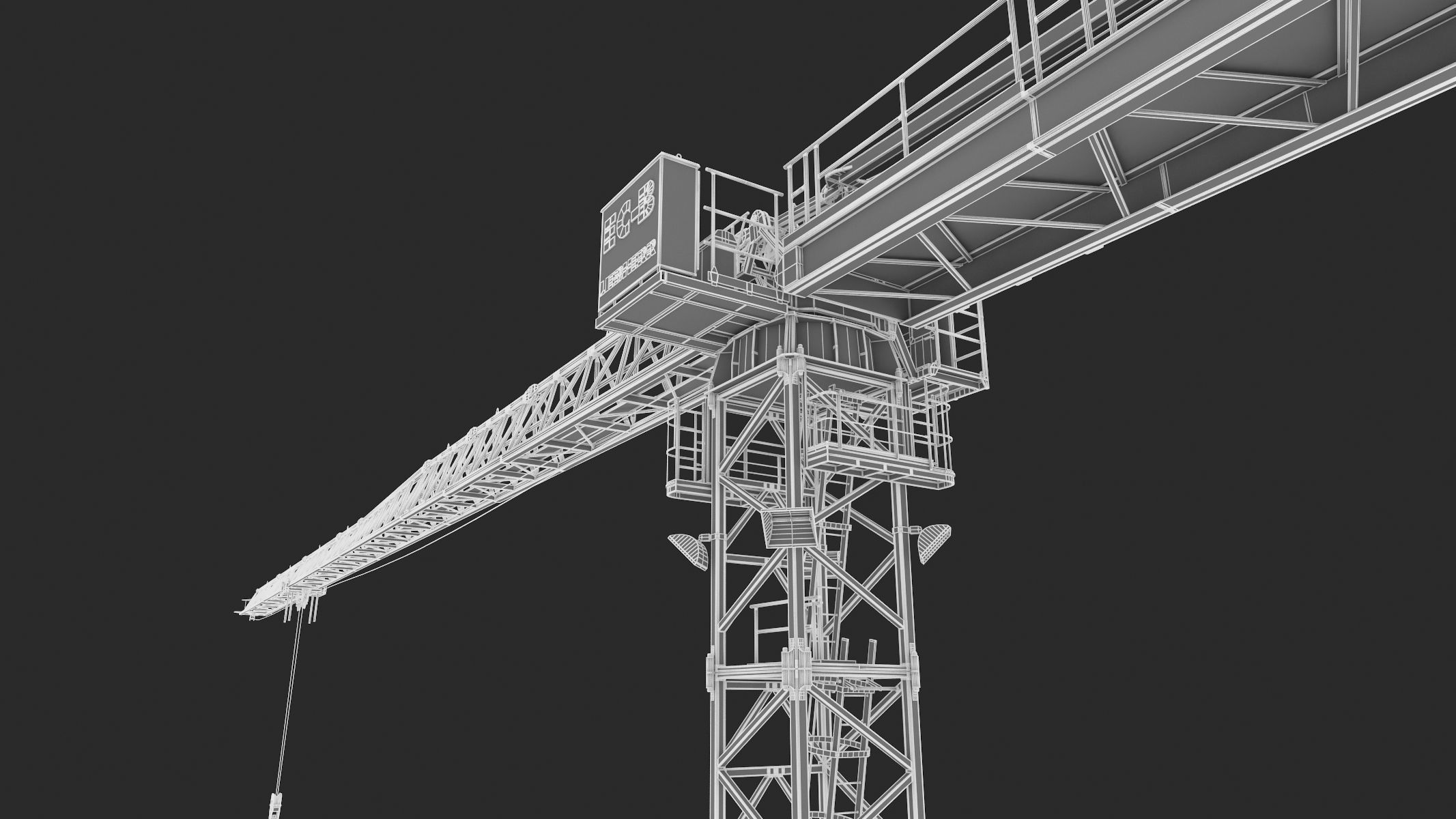 Tower Crane Liebherr 250 EC-B 12 Litronic 3D model_44