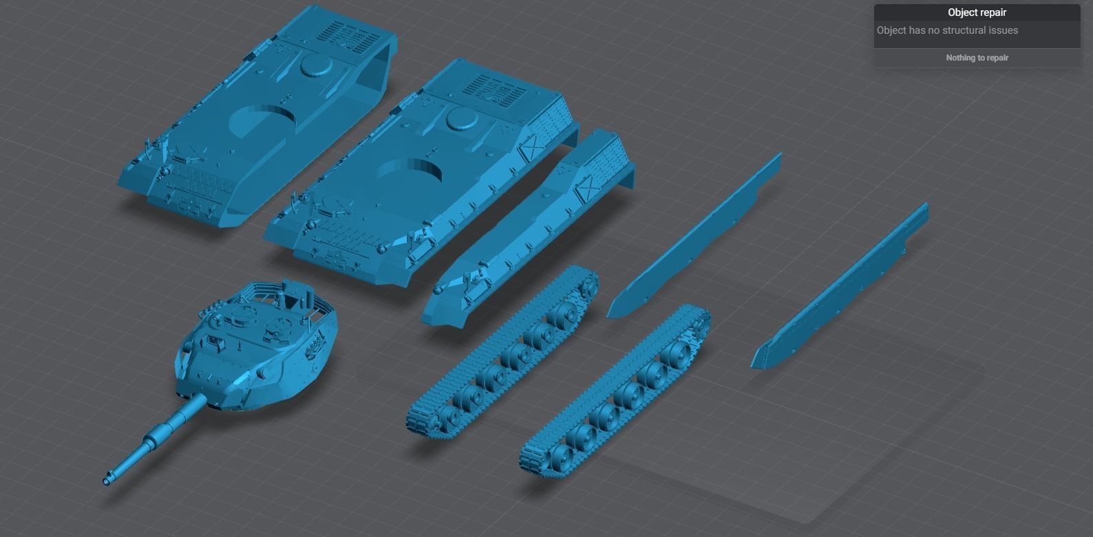 Leopard 1 A5 Scale model 3D print model_5