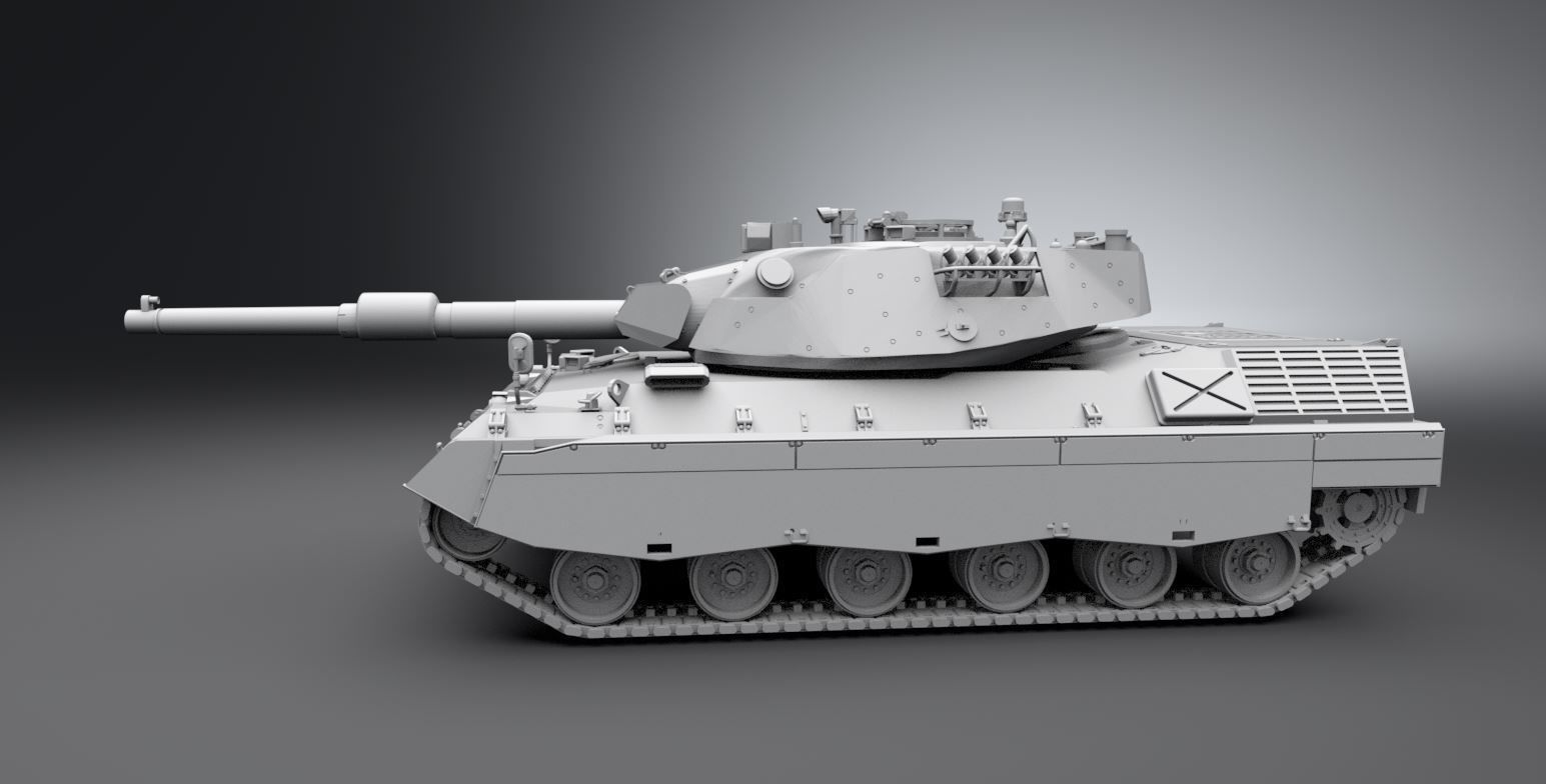 Leopard 1 A5 Scale model 3D print model_1