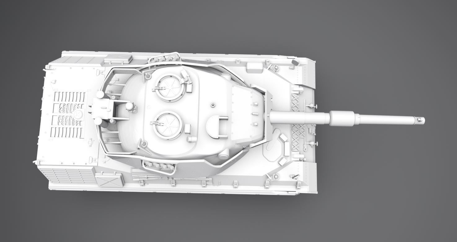 Leopard 1 A5 Scale model 3D print model_3