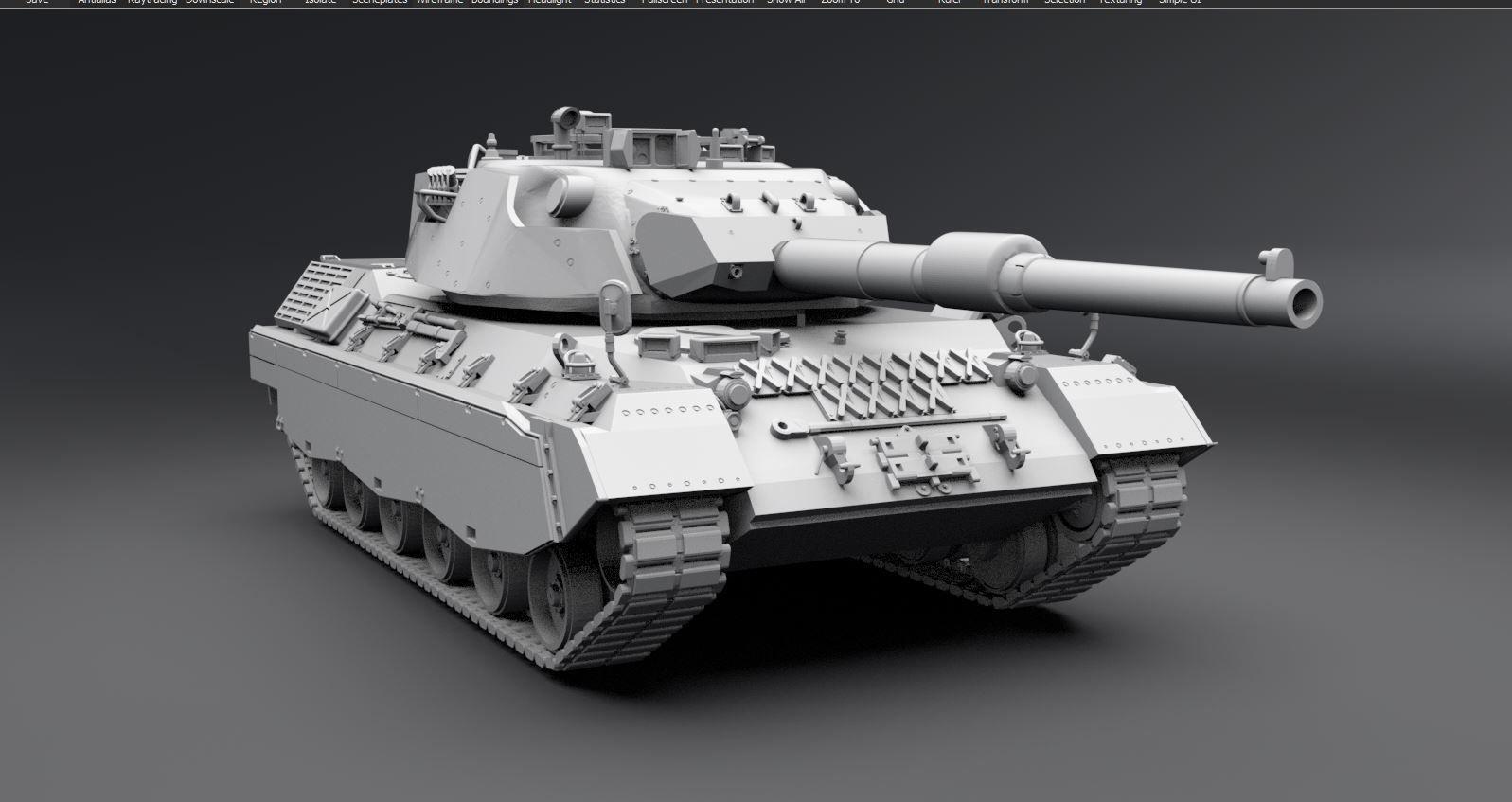 Leopard 1 A5 Scale model 3D print model_4