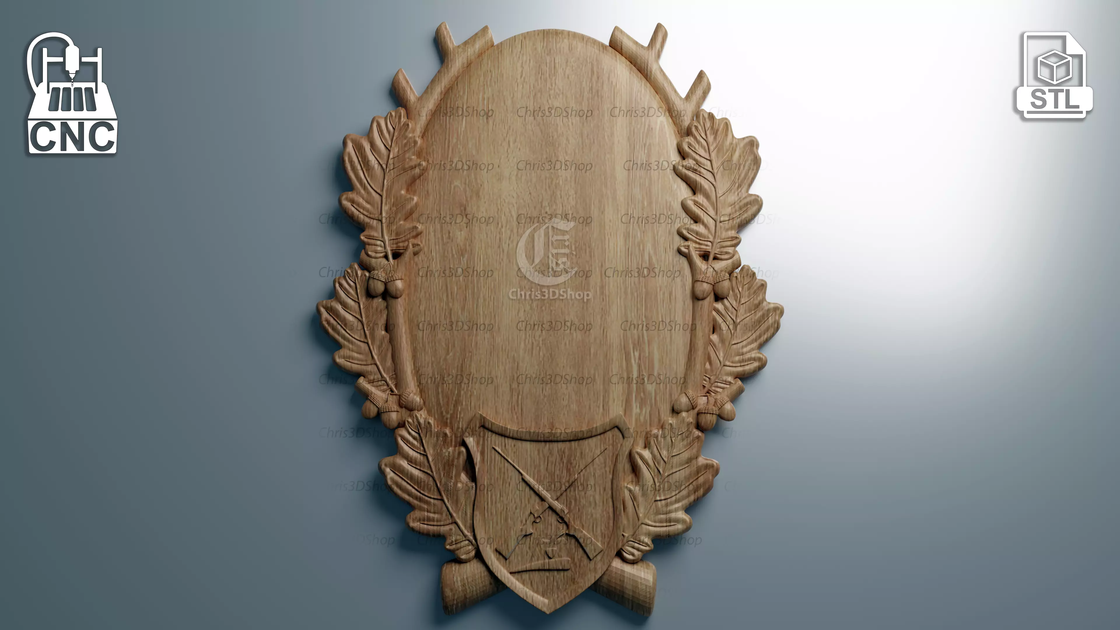 Hunting Board 3D STL Model 3D model_0