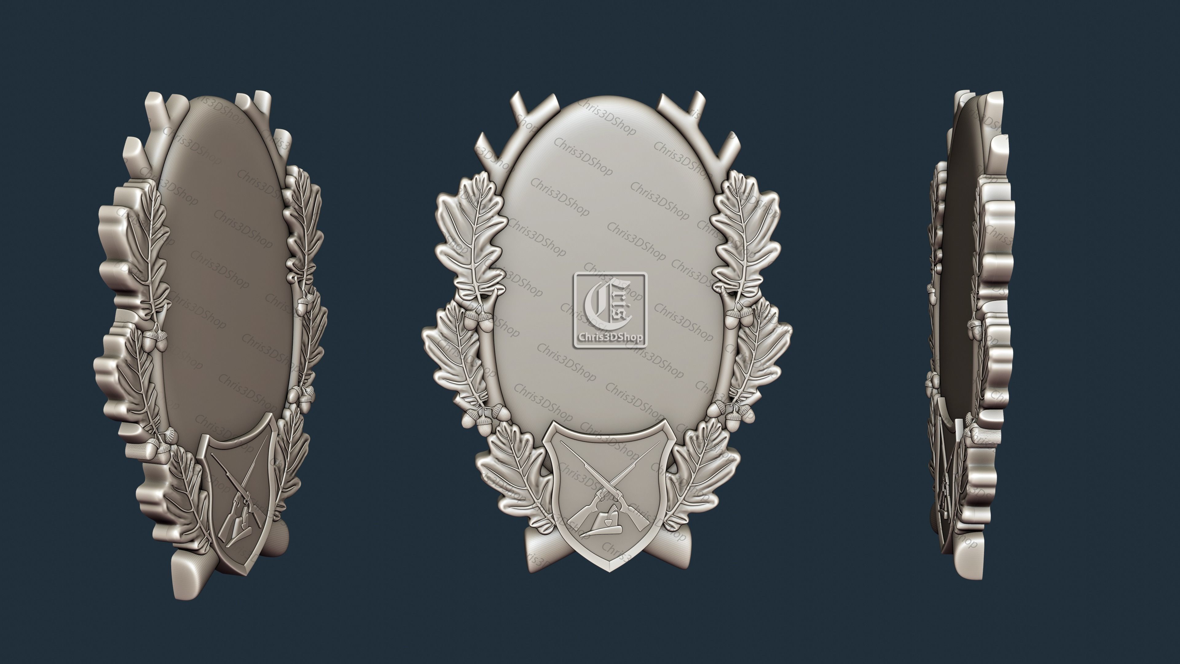 Hunting Board 3D STL Model 3D model_1