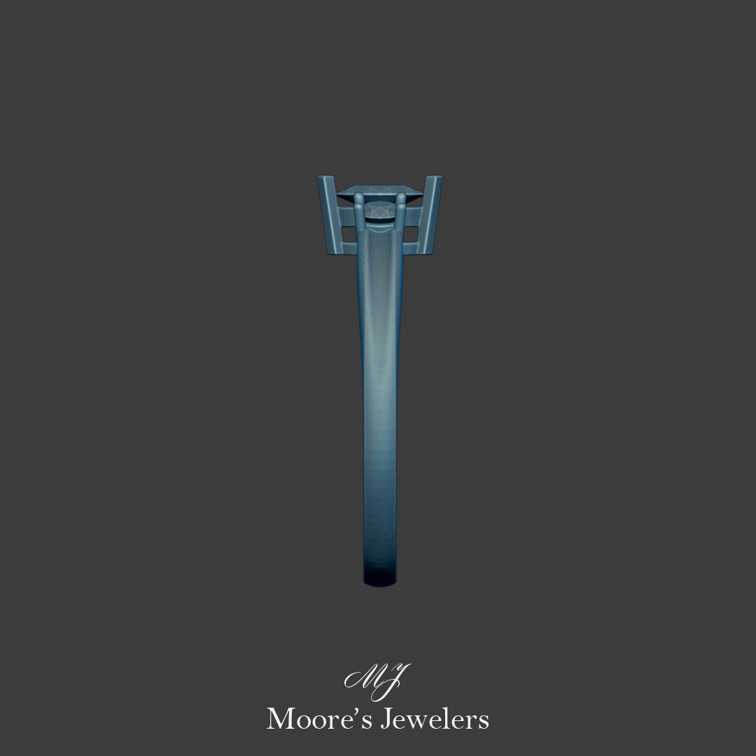 Marquise and Round Diamond Everyday Ring 3d Model 3D print model_5