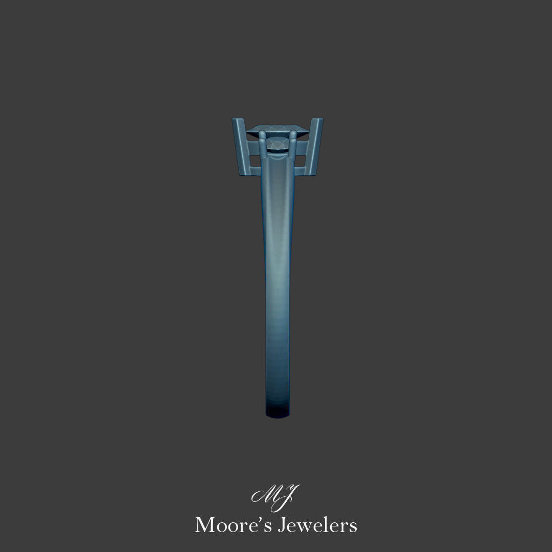 Marquise and Round Diamond Everyday Ring 3d Model 3D print model_7