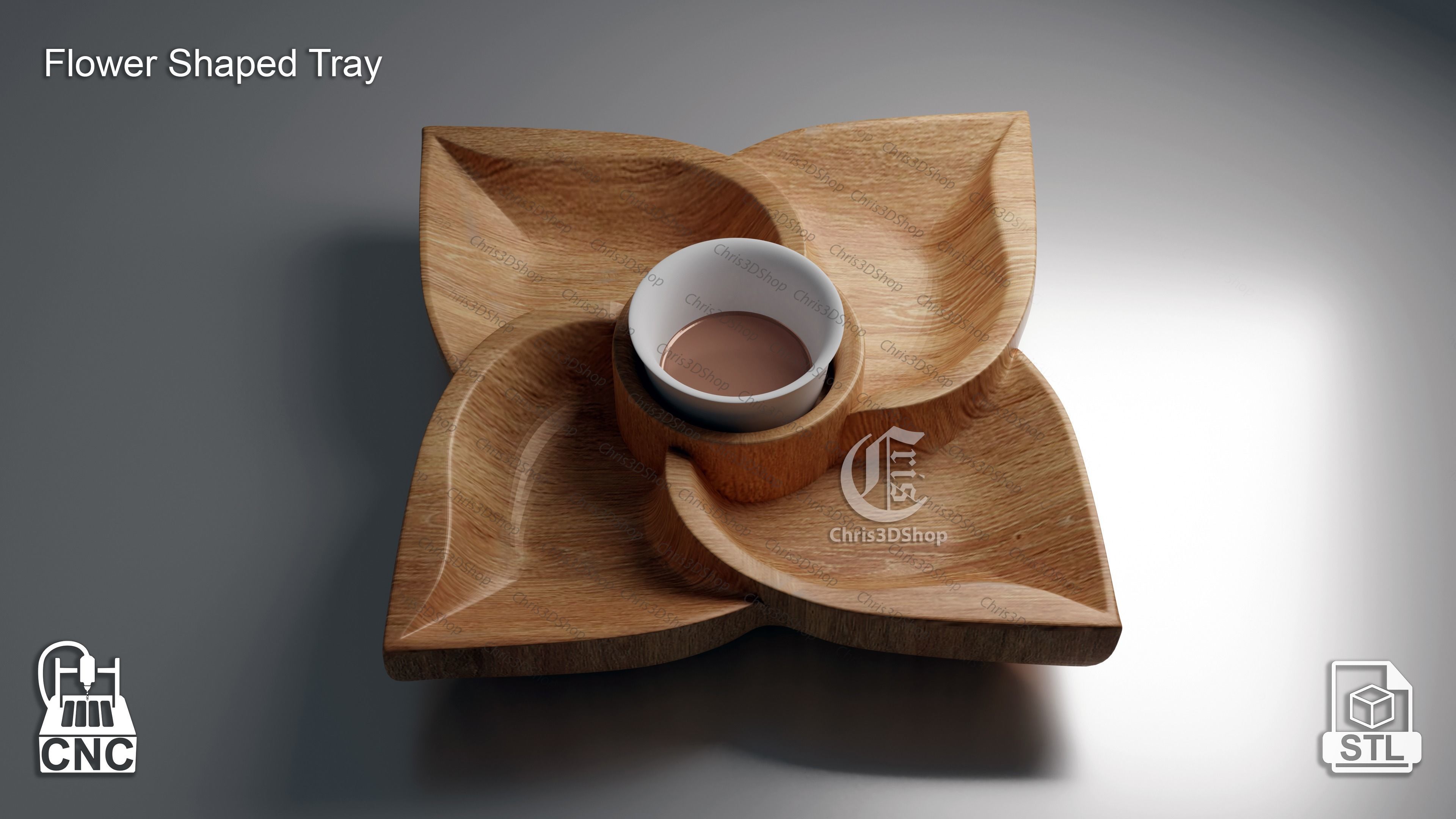 10 Trays Pack  3D STL and Vector Files for CNC 3D model_1