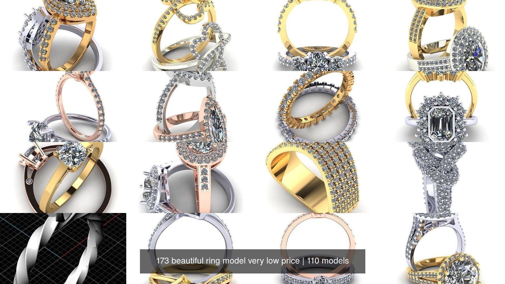 173 beautiful ring model very low price 3D Model Collection_335