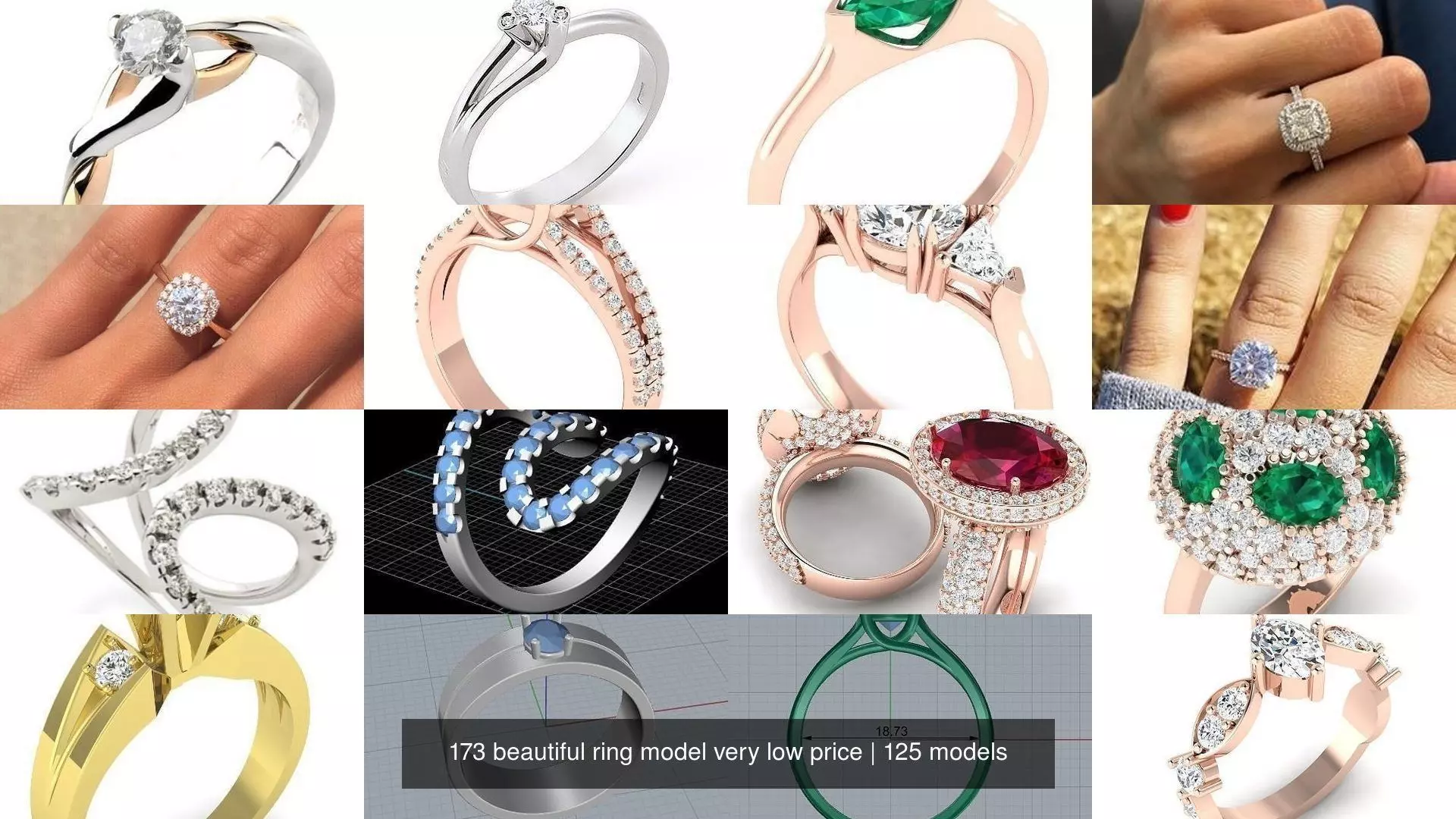 173 beautiful ring model very low price 3D Model Collection_7