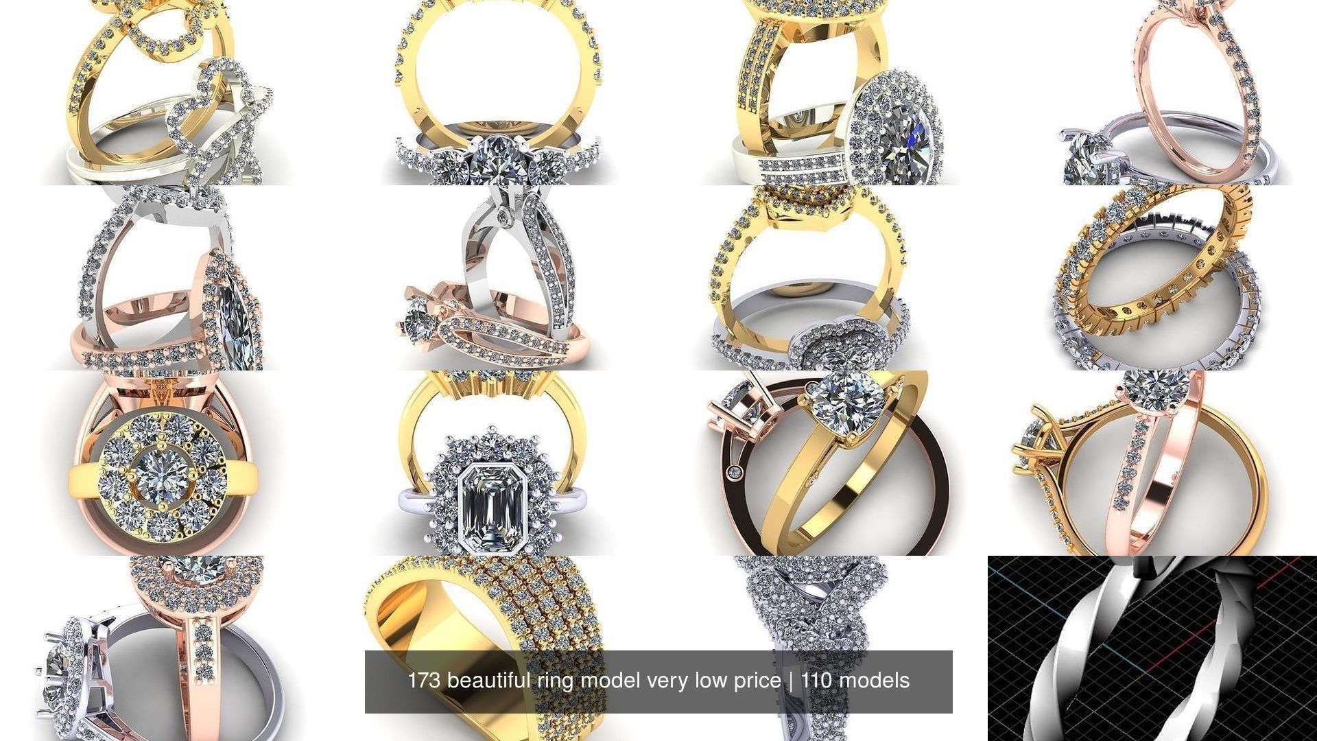 173 beautiful ring model very low price 3D Model Collection_416
