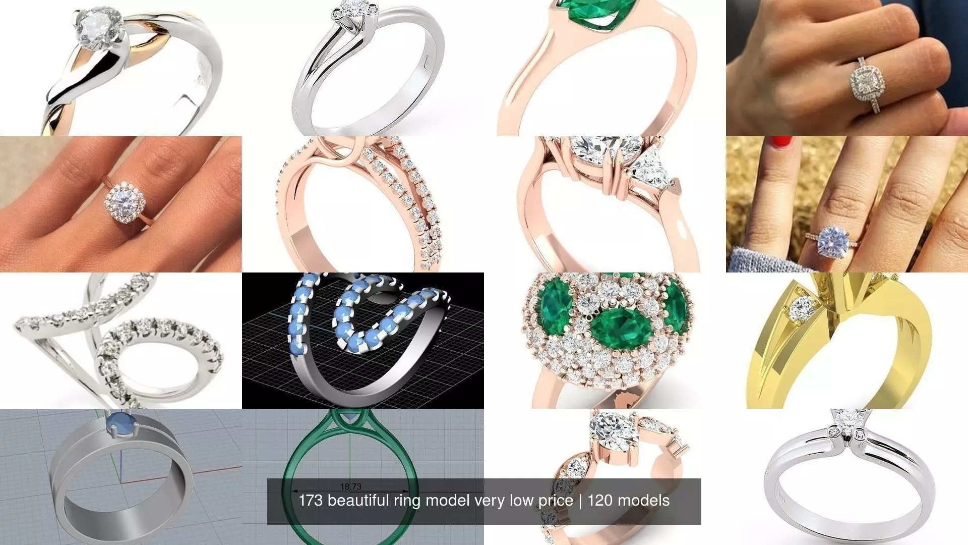 173 beautiful ring model very low price 3D Model Collection_11
