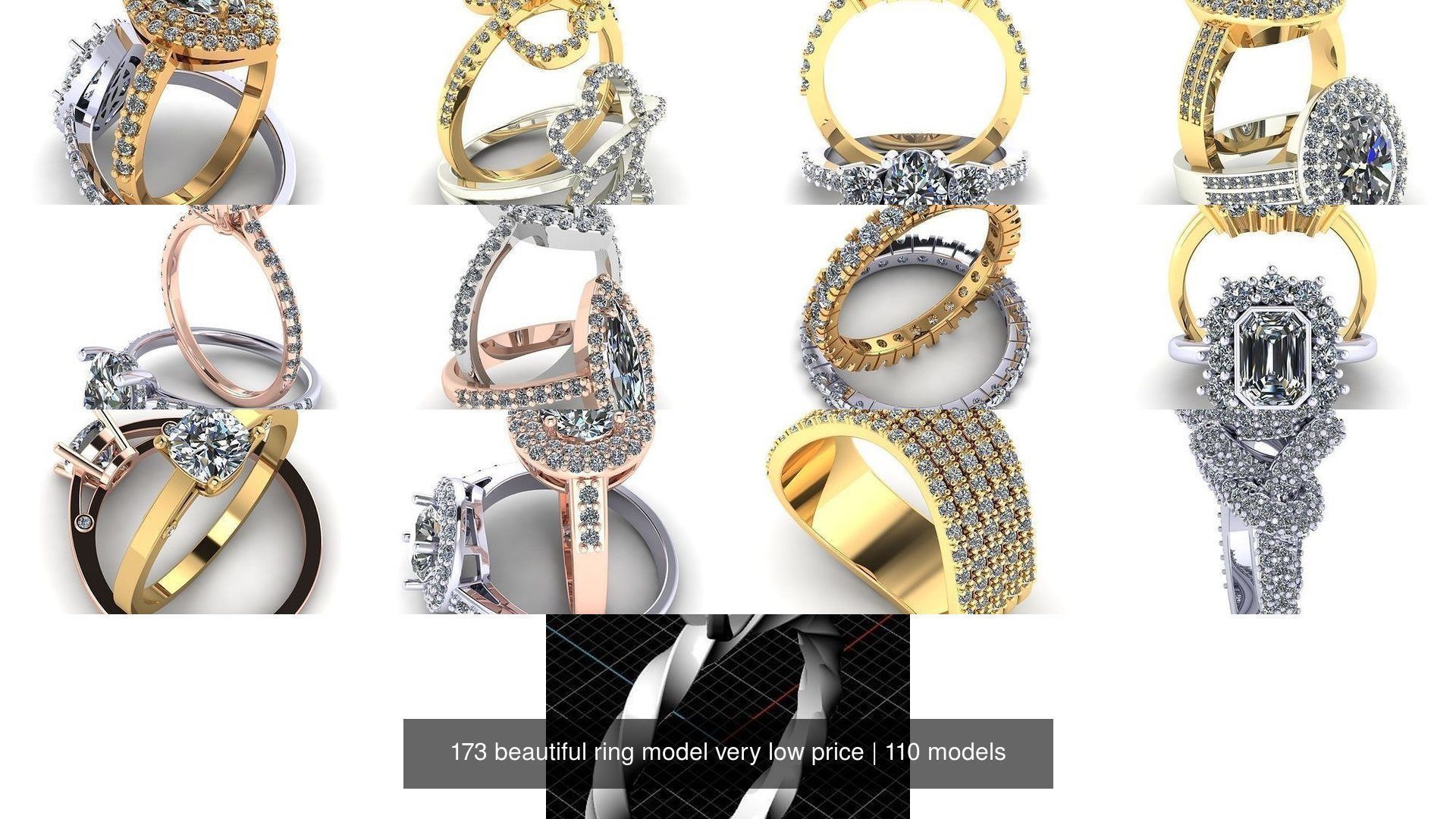 173 beautiful ring model very low price 3D Model Collection_333