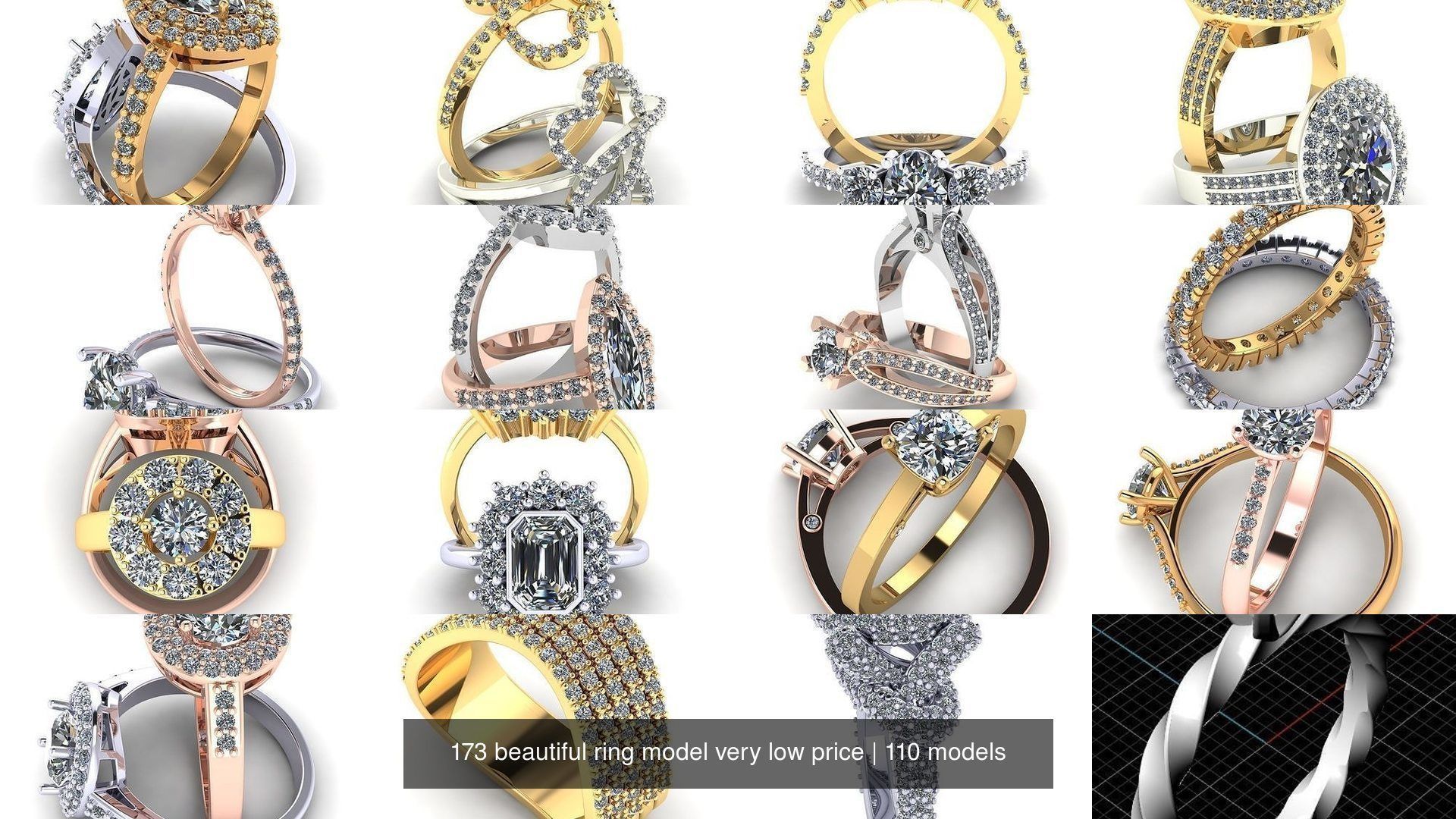 173 beautiful ring model very low price 3D Model Collection_382