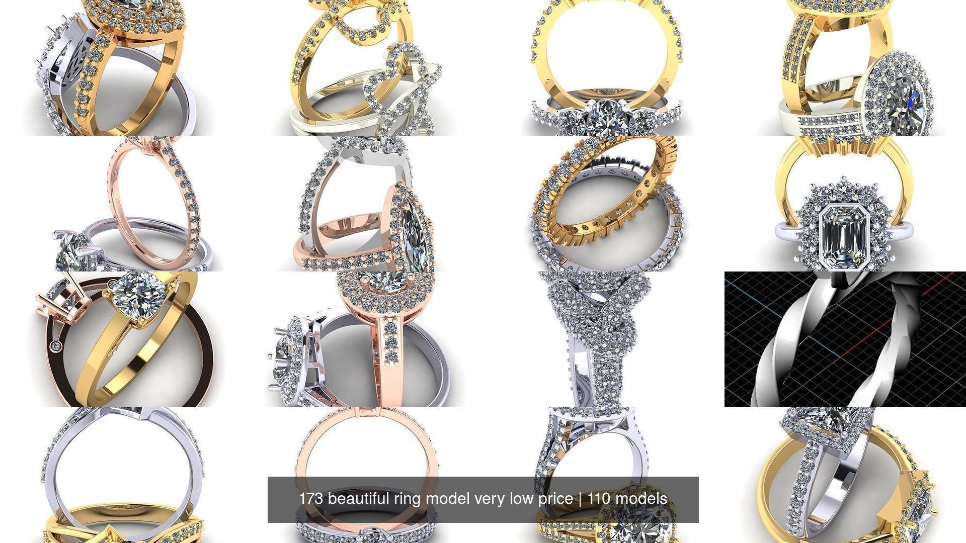 173 beautiful ring model very low price 3D Model Collection_334