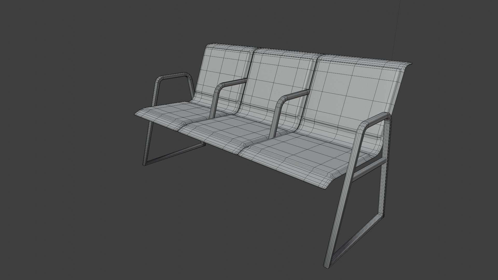 Waiting Room Chair 3D model_5