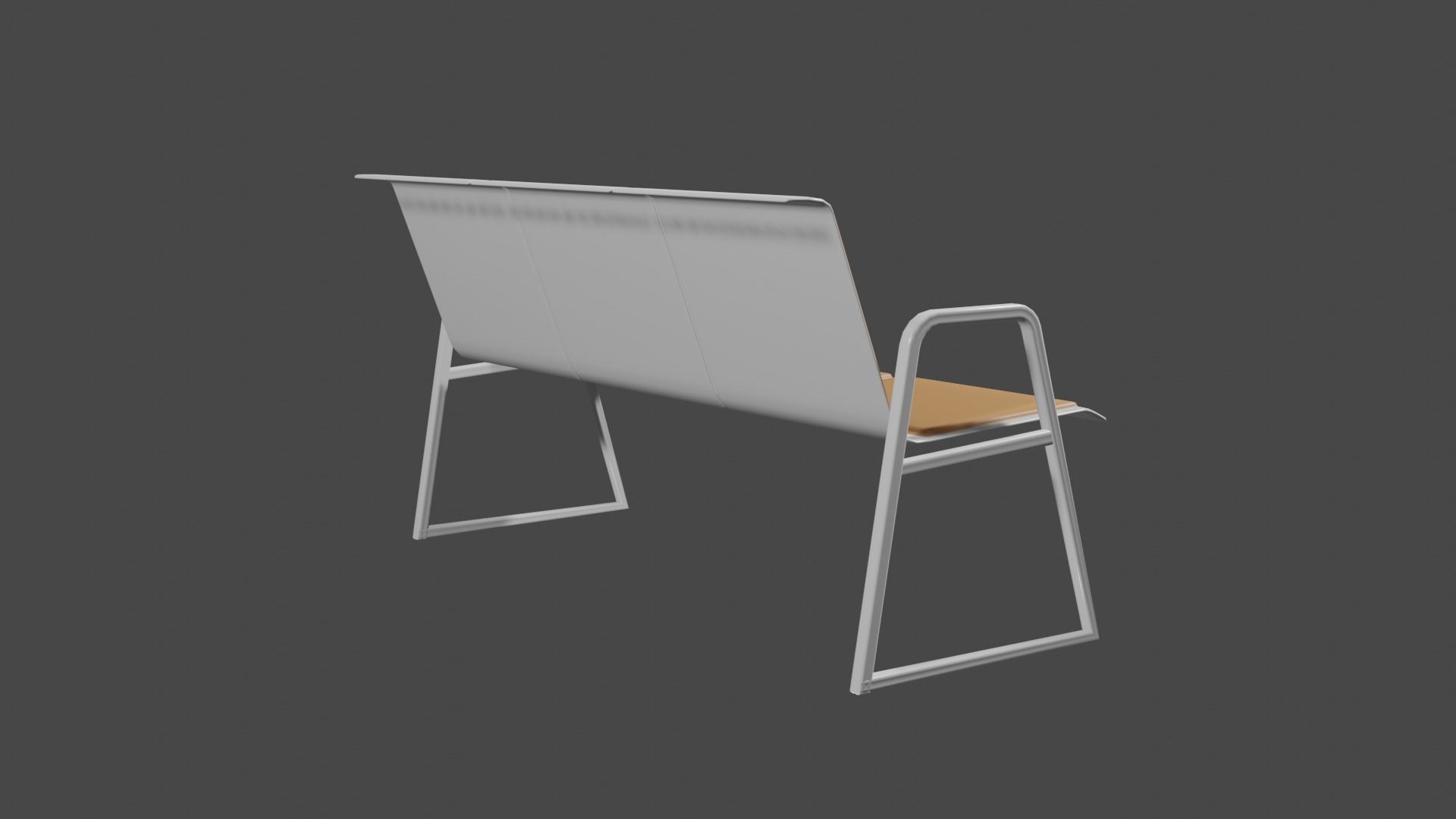 Waiting Room Chair 3D model_2