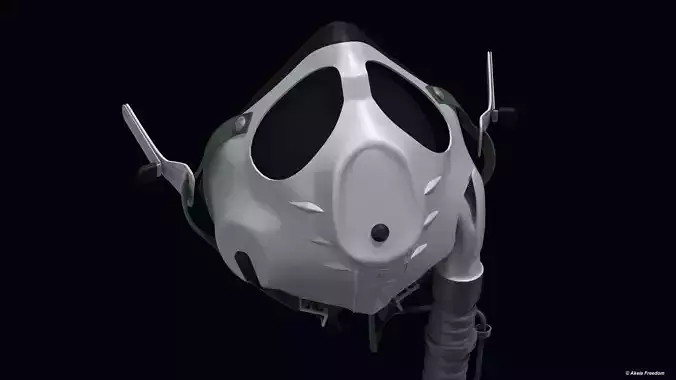 Oxygen mask for jet pilots 3D model