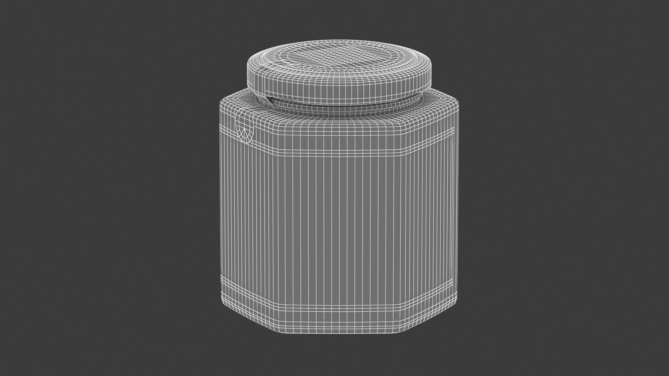 Hexagonal Glass Storage Jars with Label Generic 3D model_5