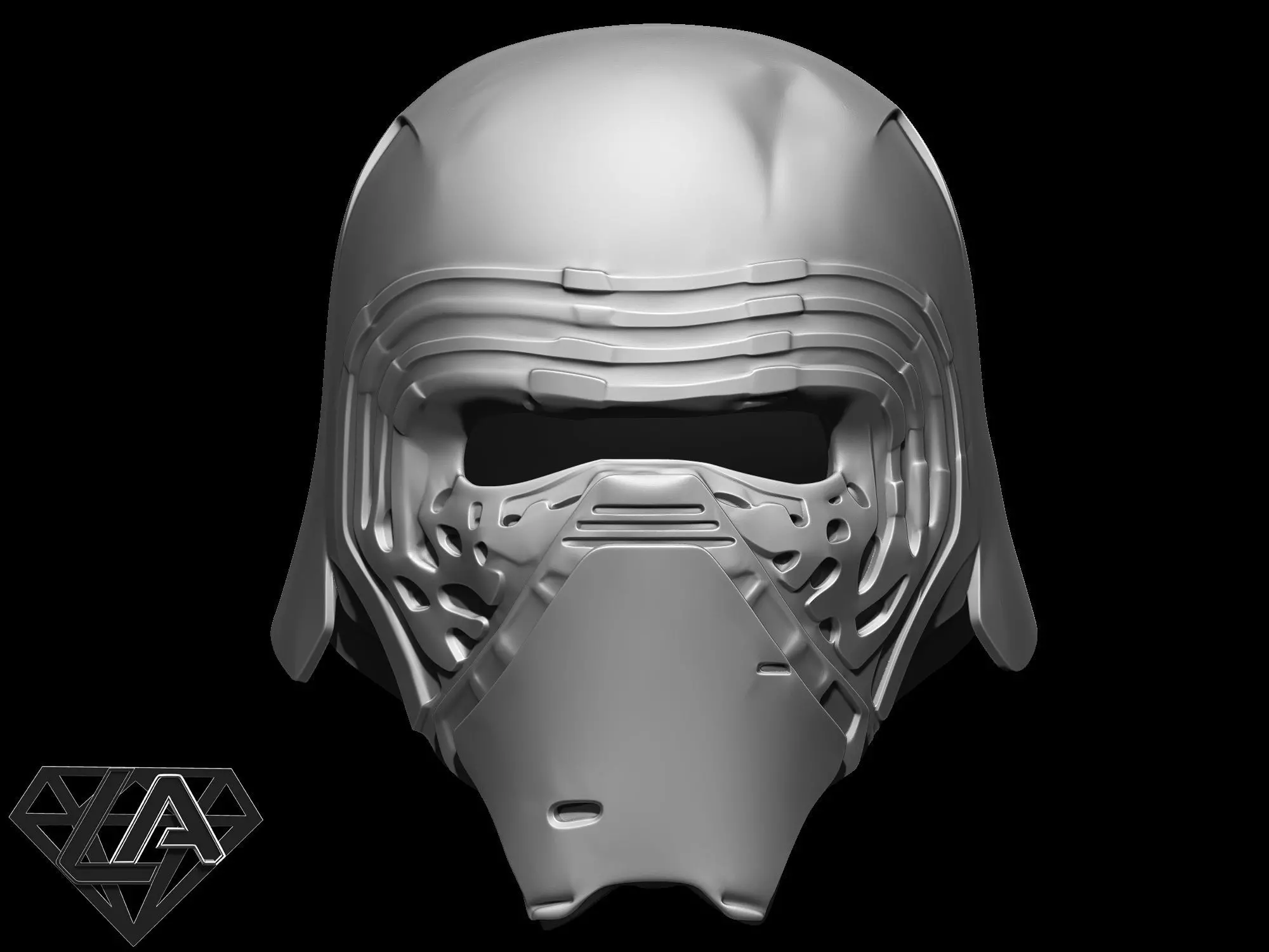 Kylo Ren custom helmet  3D print model_0