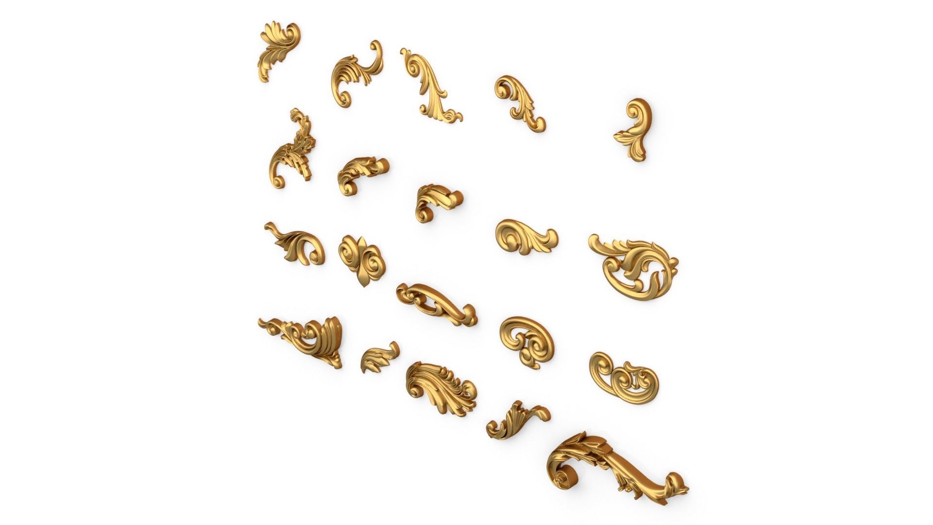 Acanthus Leaves Collection 01 3D print model_2