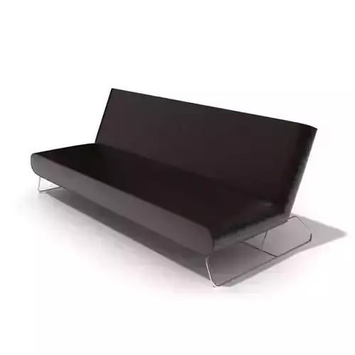 Modern Black Leather Sofa