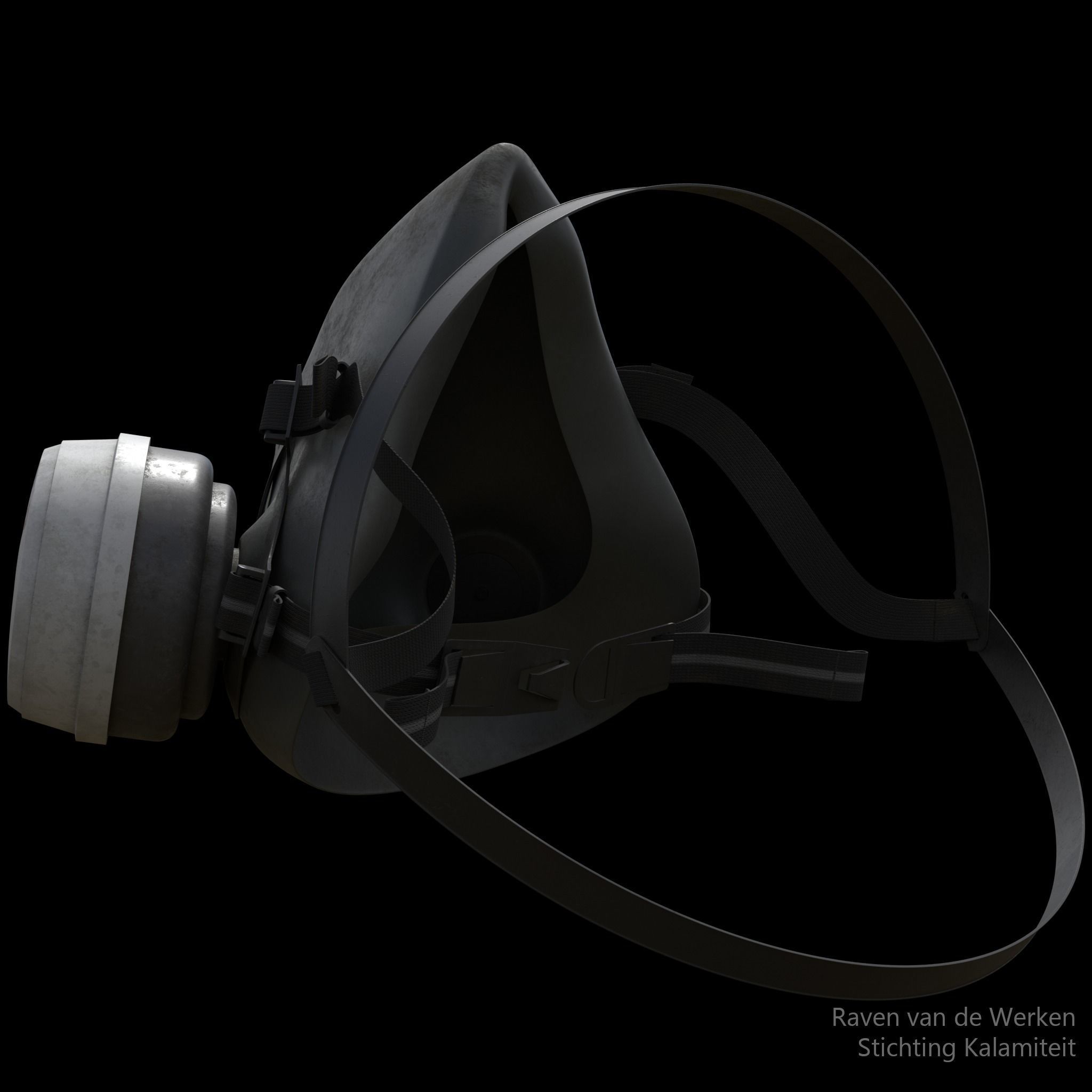 Respirator gas mask 3D model_3