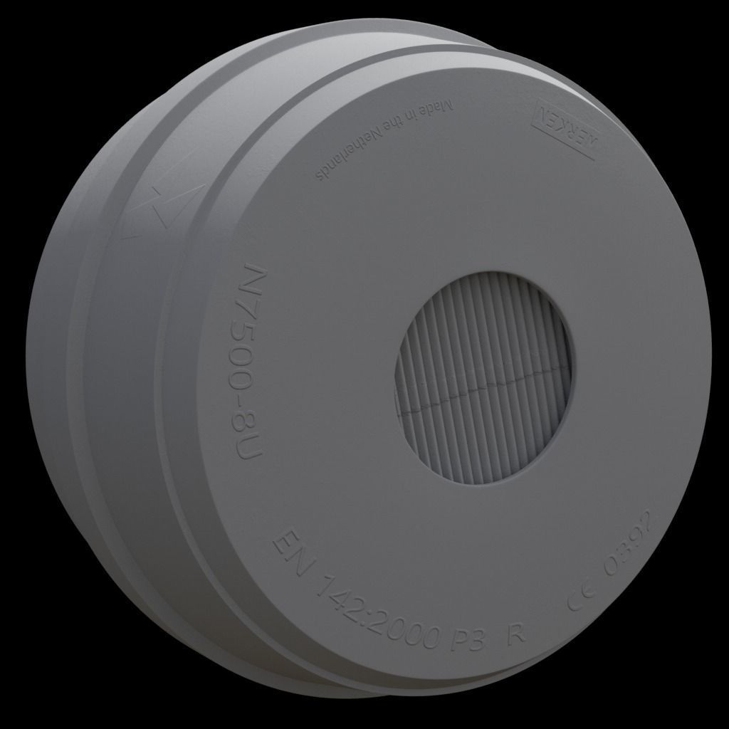 Respirator gas mask 3D model_14