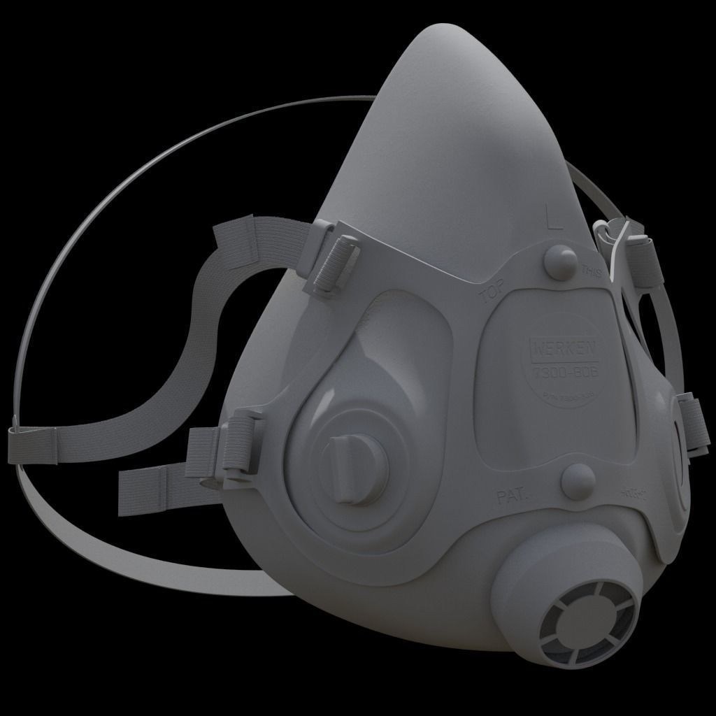 Respirator gas mask 3D model_13