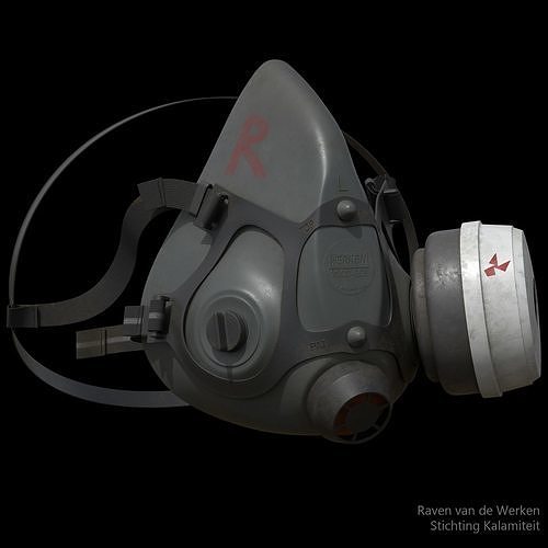 Respirator gas mask 3D model