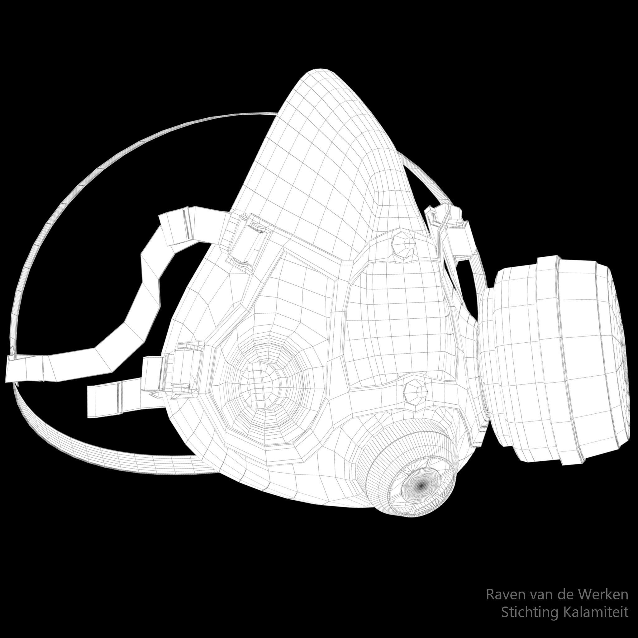 Respirator gas mask 3D model_6