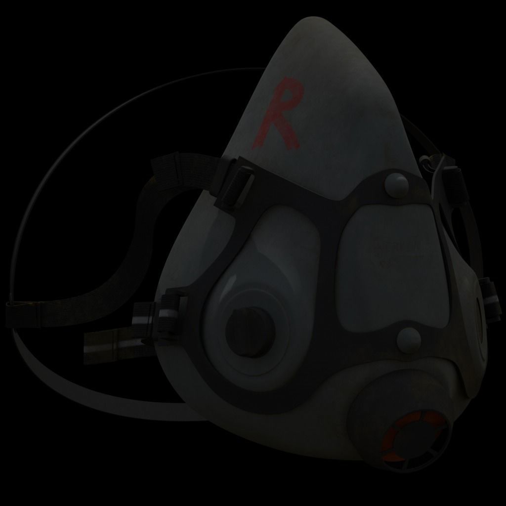 Respirator gas mask 3D model_11