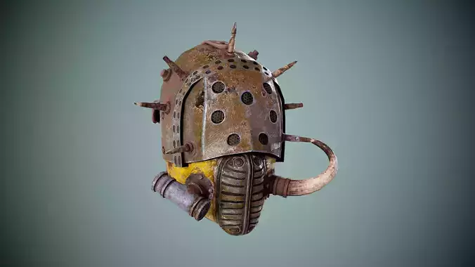 Post apocalyptic Mask Low-poly 3D model
