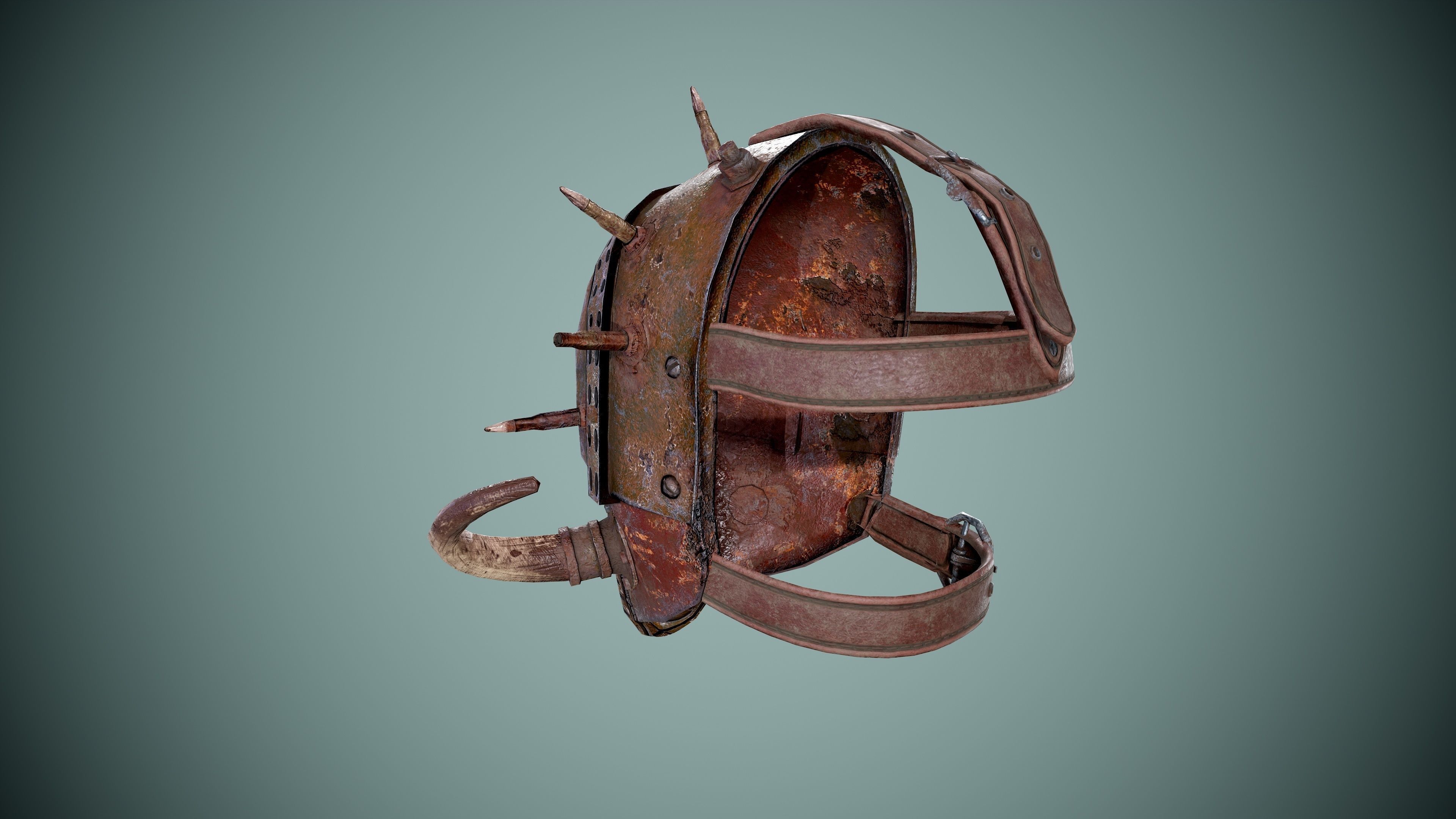 Post apocalyptic Mask Low-poly 3D model_16