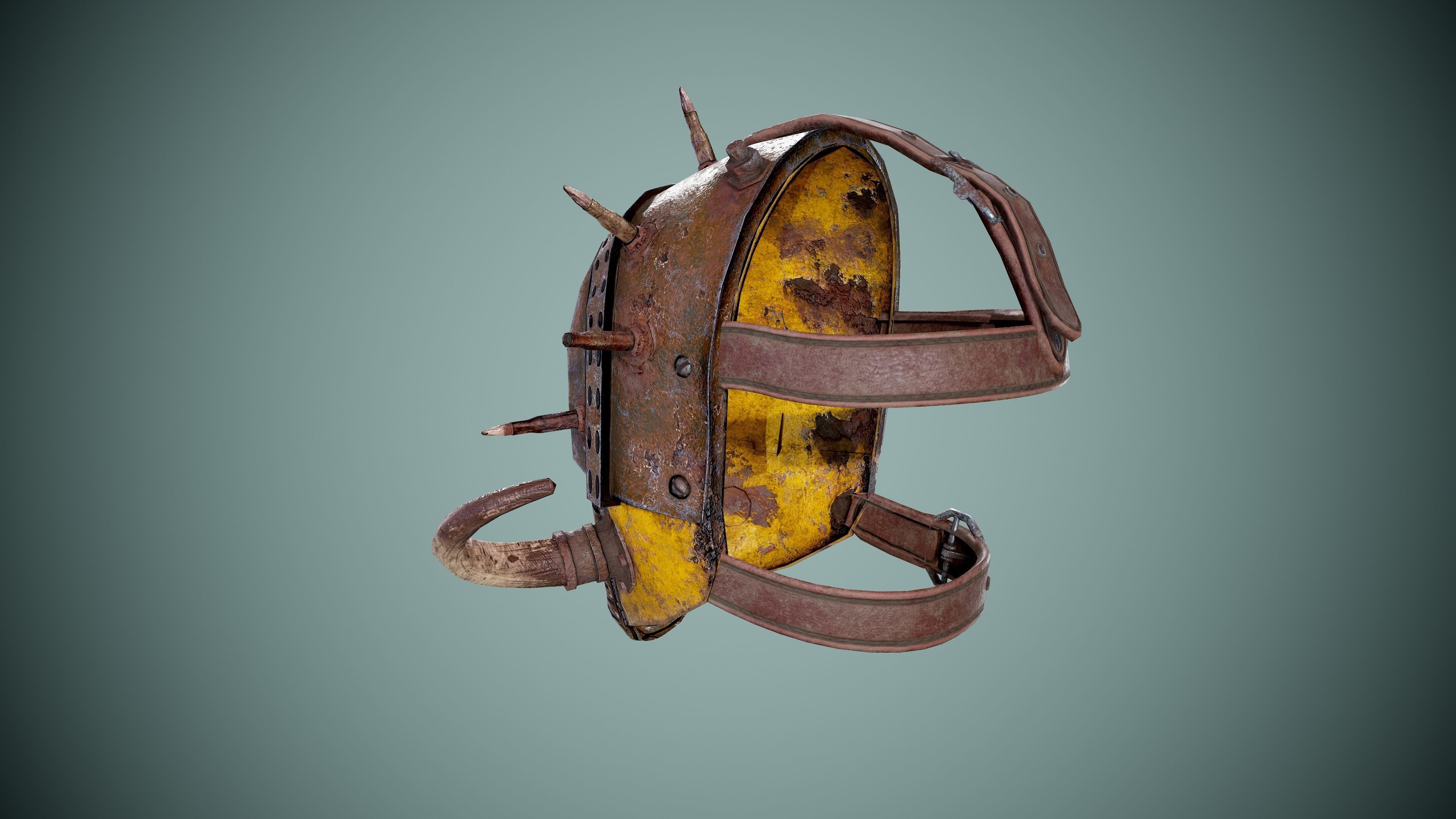 Post apocalyptic Mask Low-poly 3D model_6