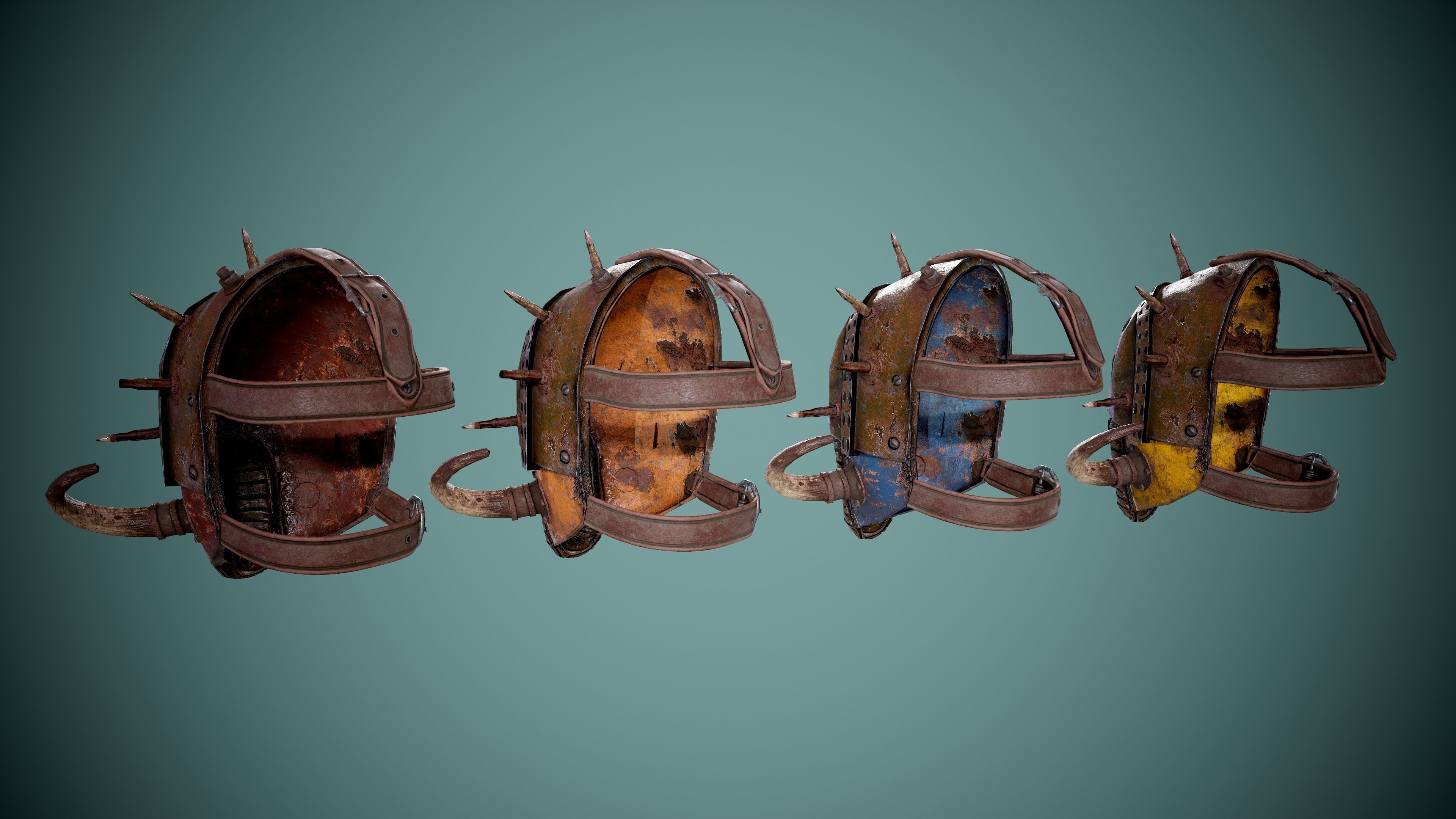 Post apocalyptic Mask Low-poly 3D model_3