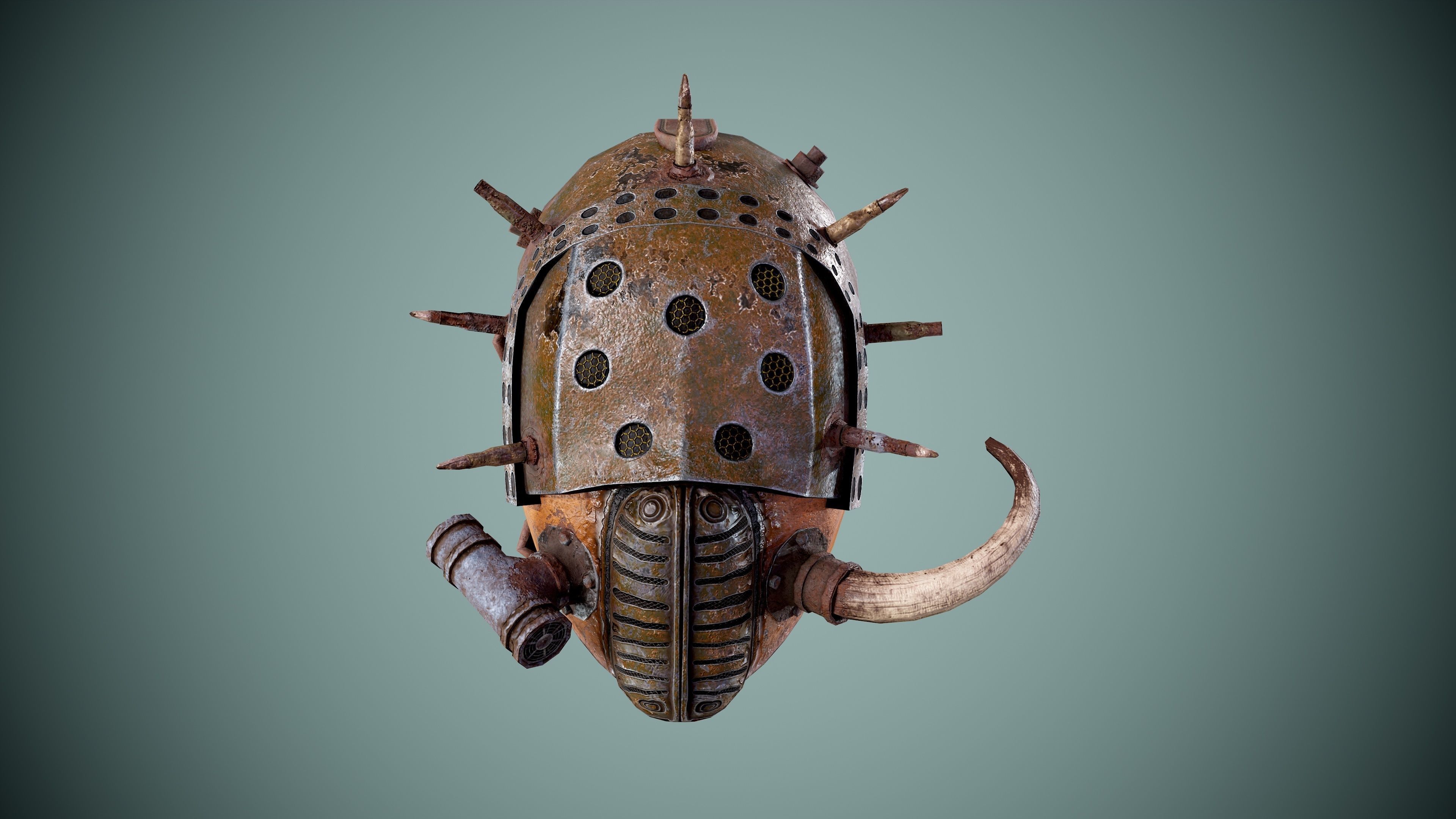 Post apocalyptic Mask Low-poly 3D model_19