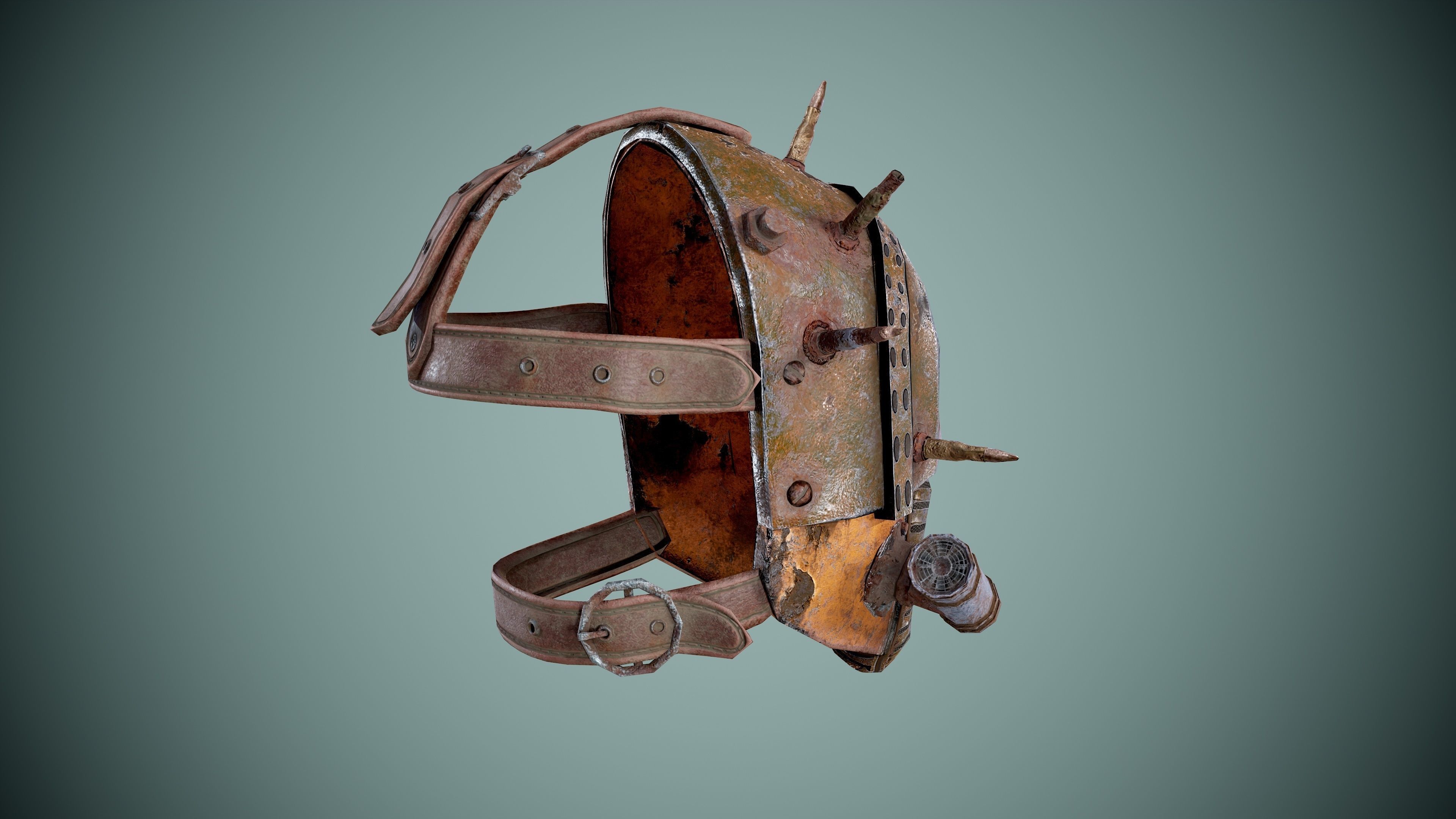 Post apocalyptic Mask Low-poly 3D model_22
